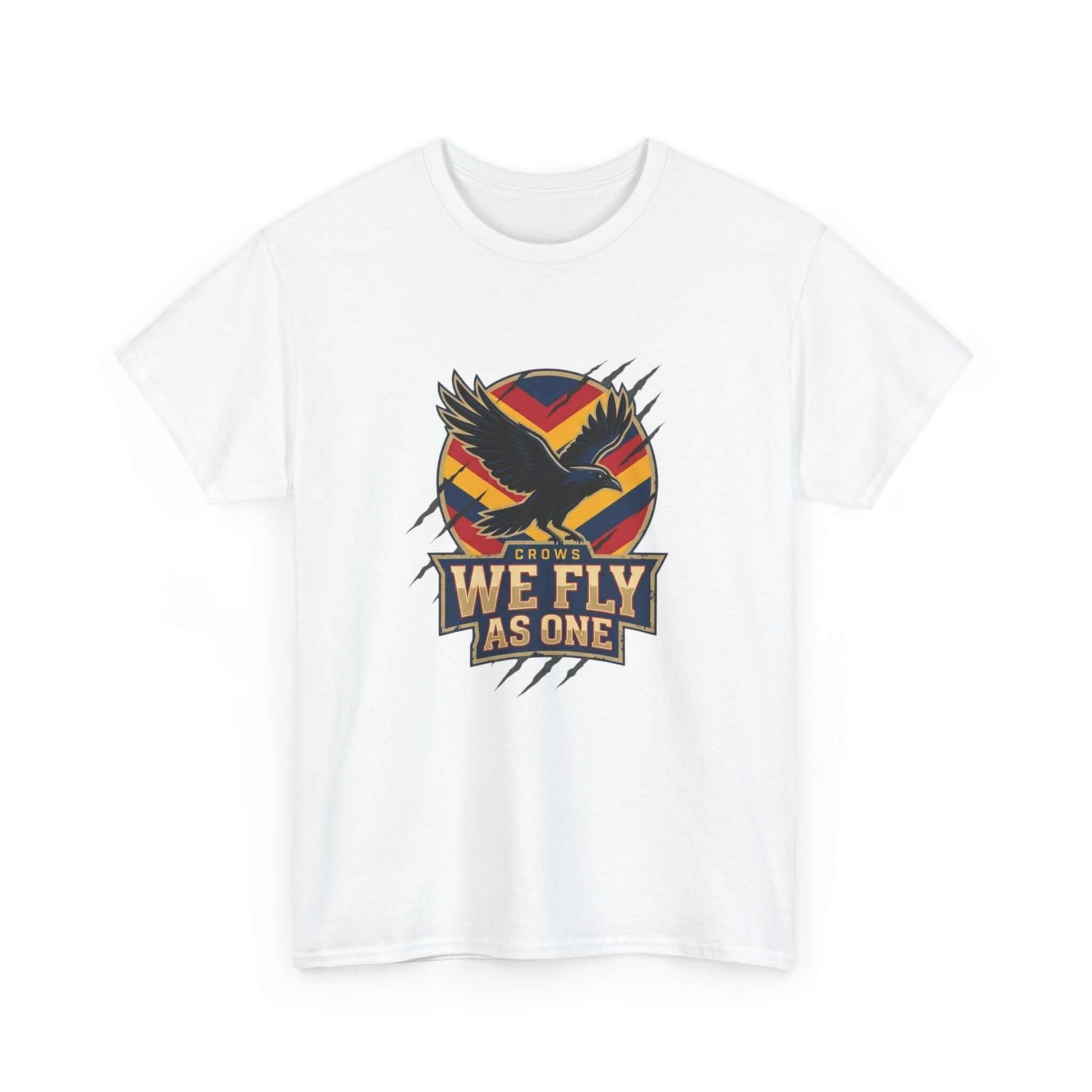Adelaide Crows “We Fly As One” t-shirt, bold AFL supporter tee in team colours