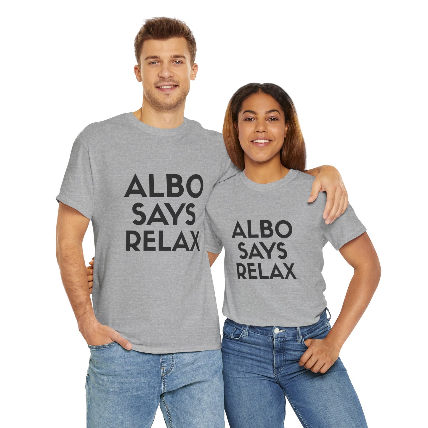 Albo says Relax t shirt perfect for Aussie barbecues