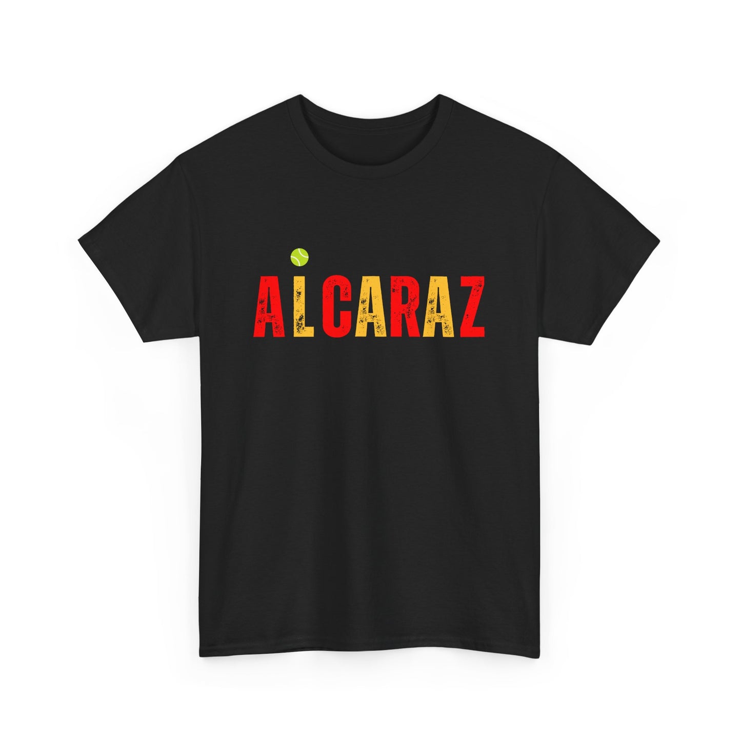 Carlos Alcaraz 2026 AO champion tee for tennis supporters in Spanish red and yellow