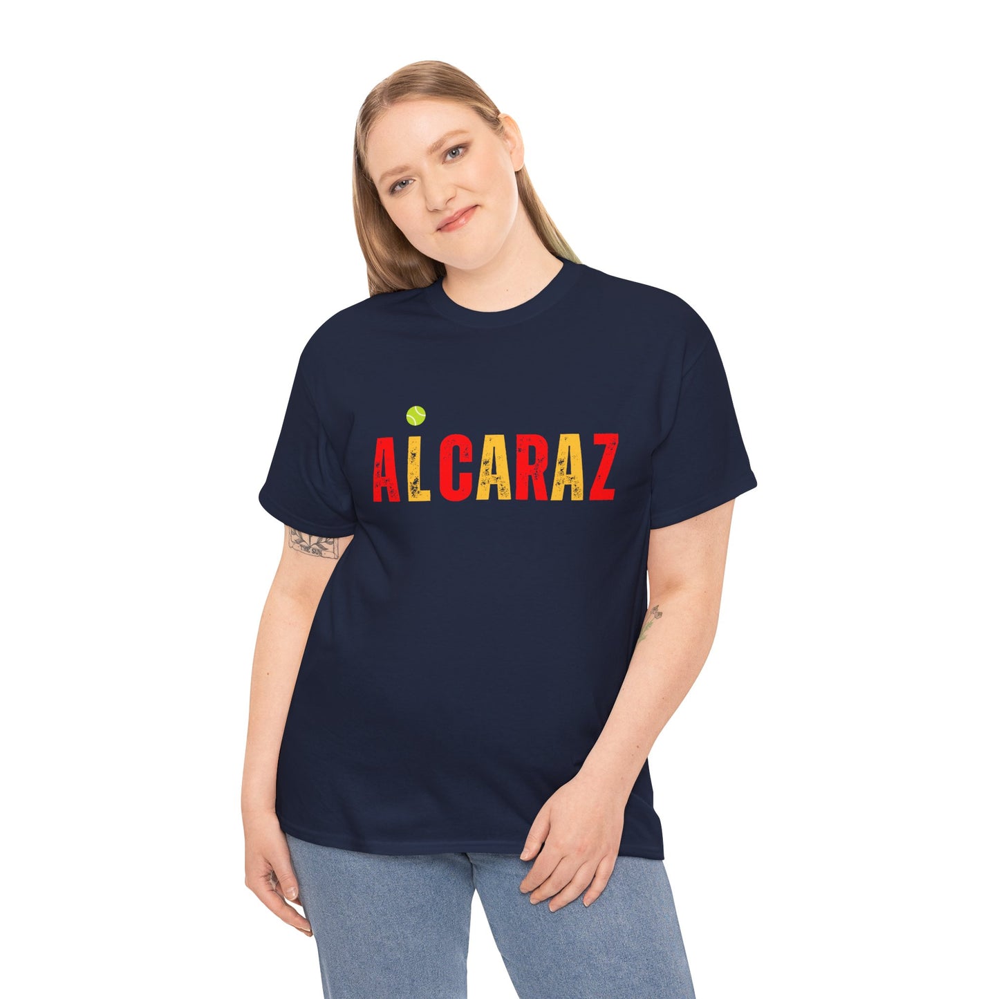 Carlos Alcaraz Australian Open 2026 champion t-shirt in Spanish national colours for tennis fans