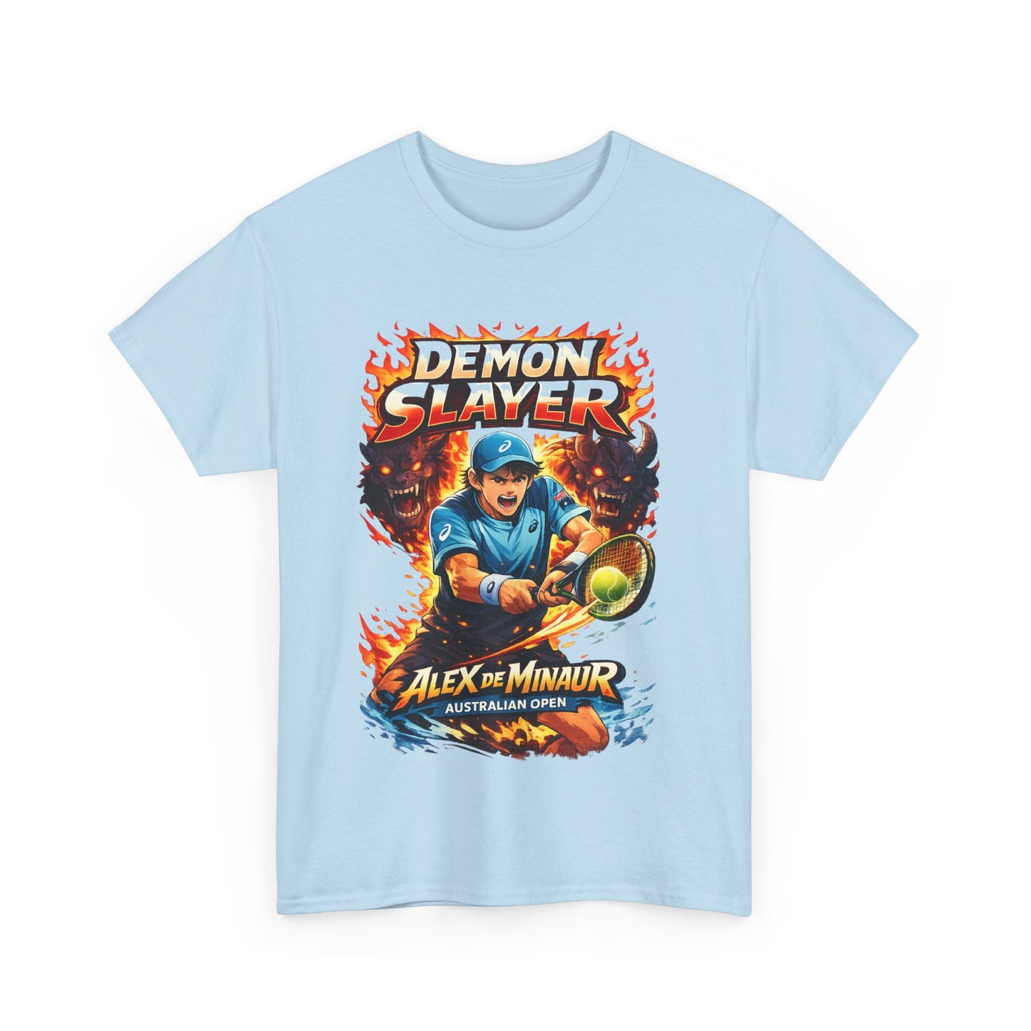 Australian Open Alex De Minaur cartoon tennis tee