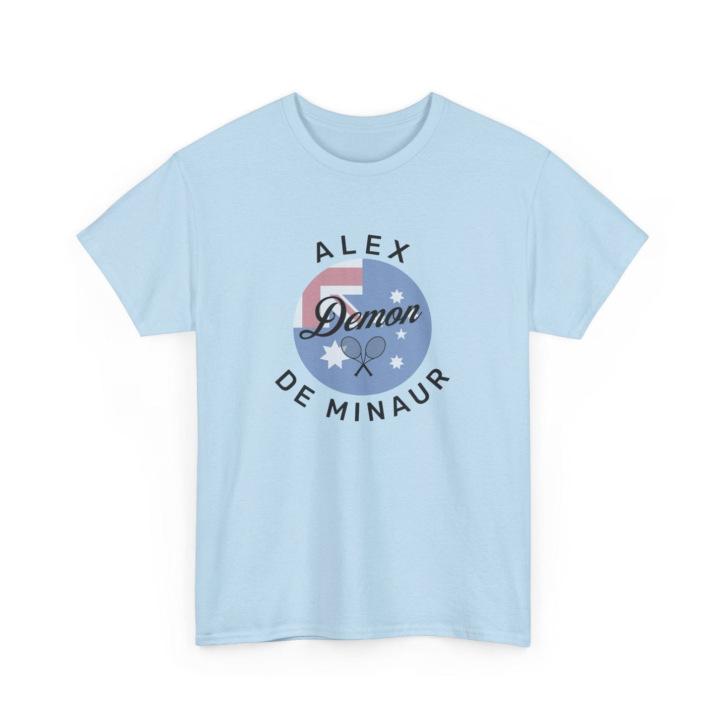 Alex De Minaur 'The Demon' t-shirt, great for tennis fans supporting the Australian player on the ATP circuit