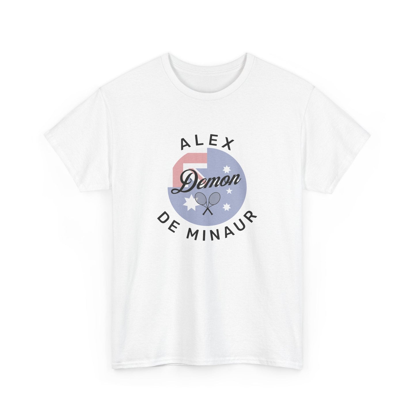 Show your love for Alex De Minaur with this t-shirt, perfect for fans of the Aussie tennis prodigy and 'The Demon' nickname.