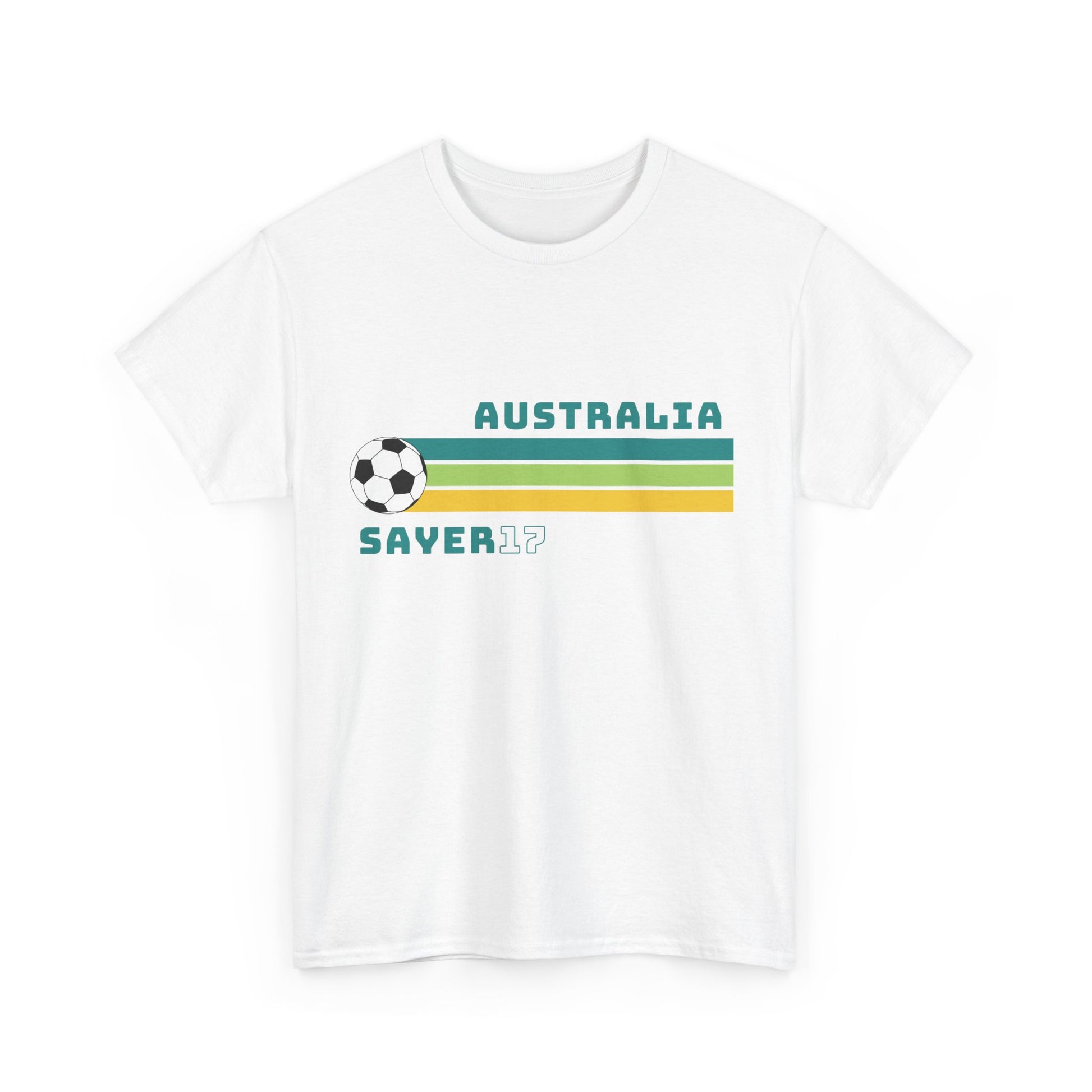 Vintage-style supporter tee honouring Amy Sayer, Matildas #17