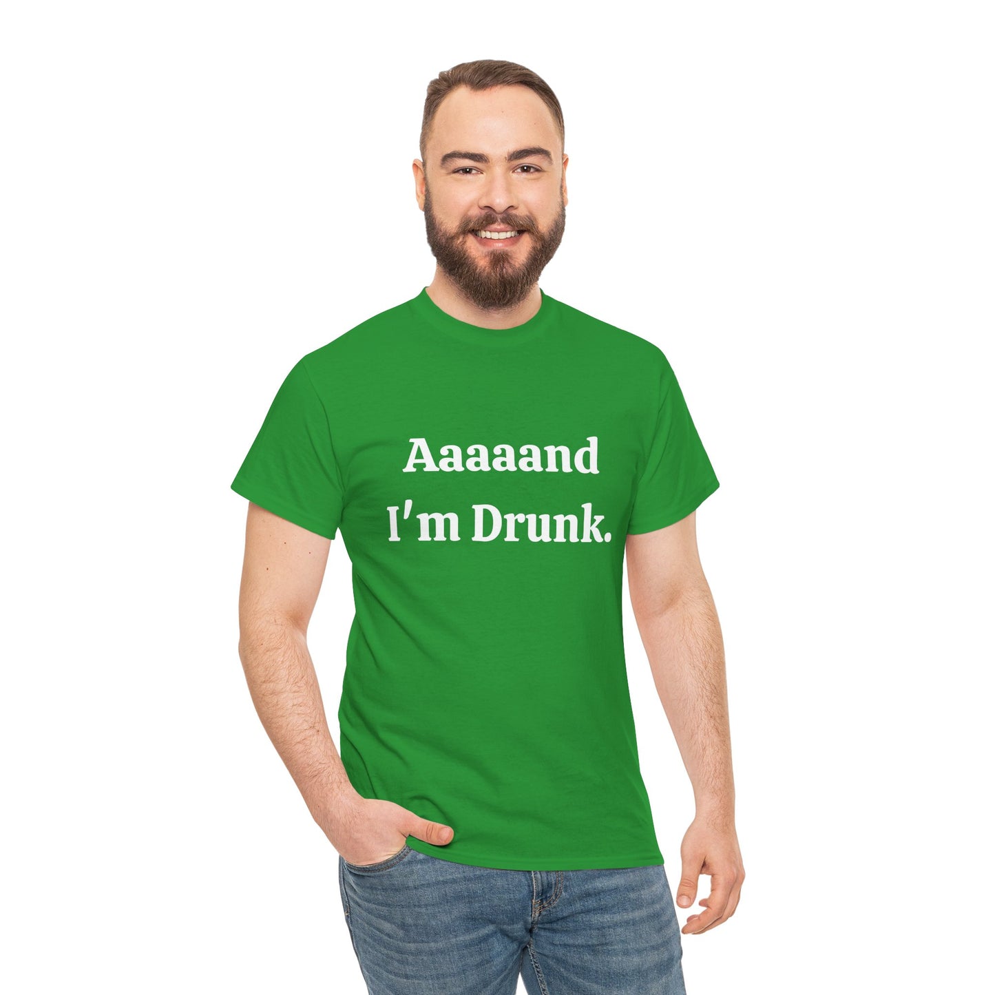 Lighthearted drinking tee great for St Paddy’s Day and parties
