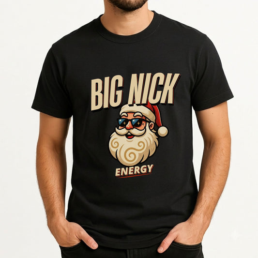 Big Nick Energy Santa T-Shirt | Funny Christmas Tee