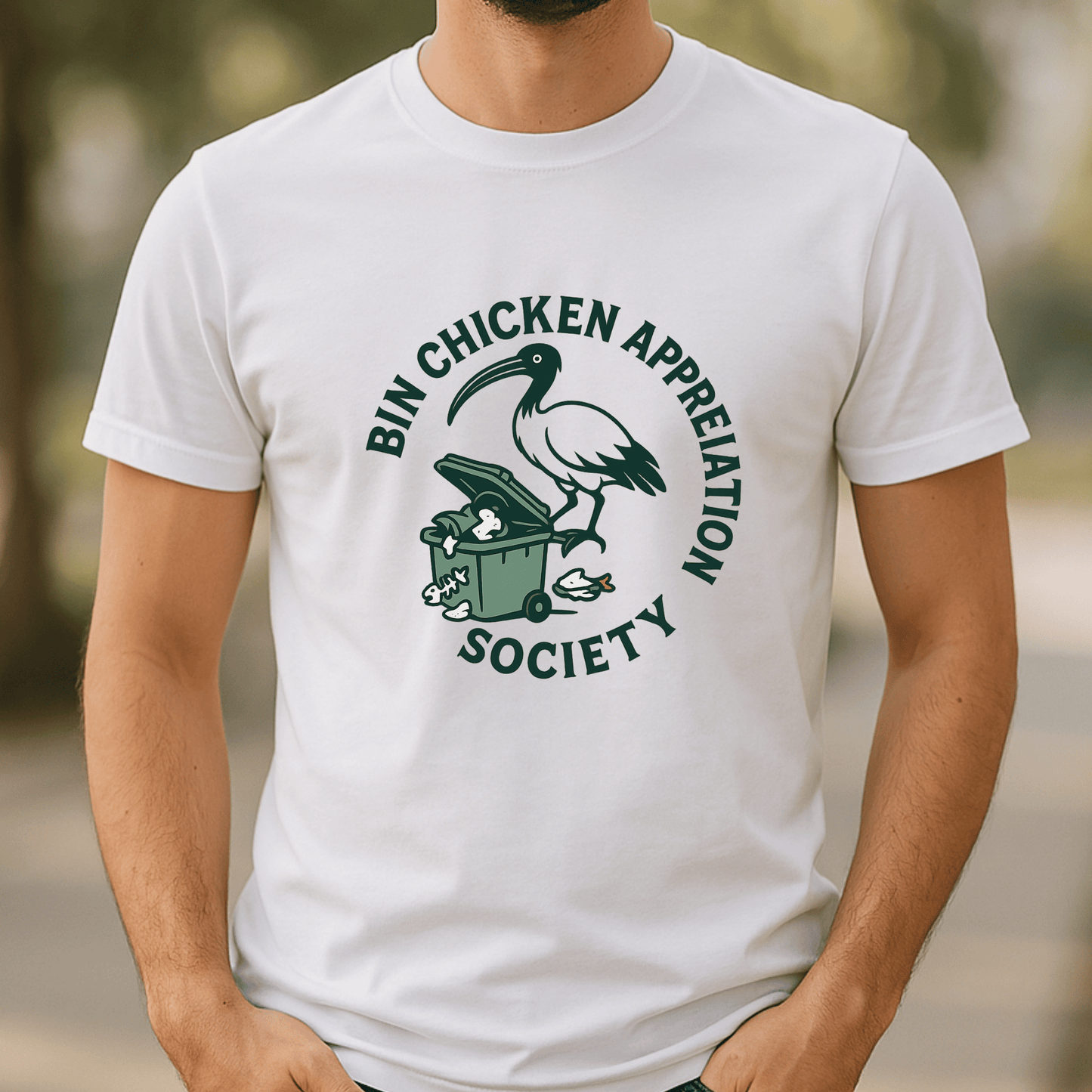 Bin Chicken Appreciation Society Australian funny t-shirt