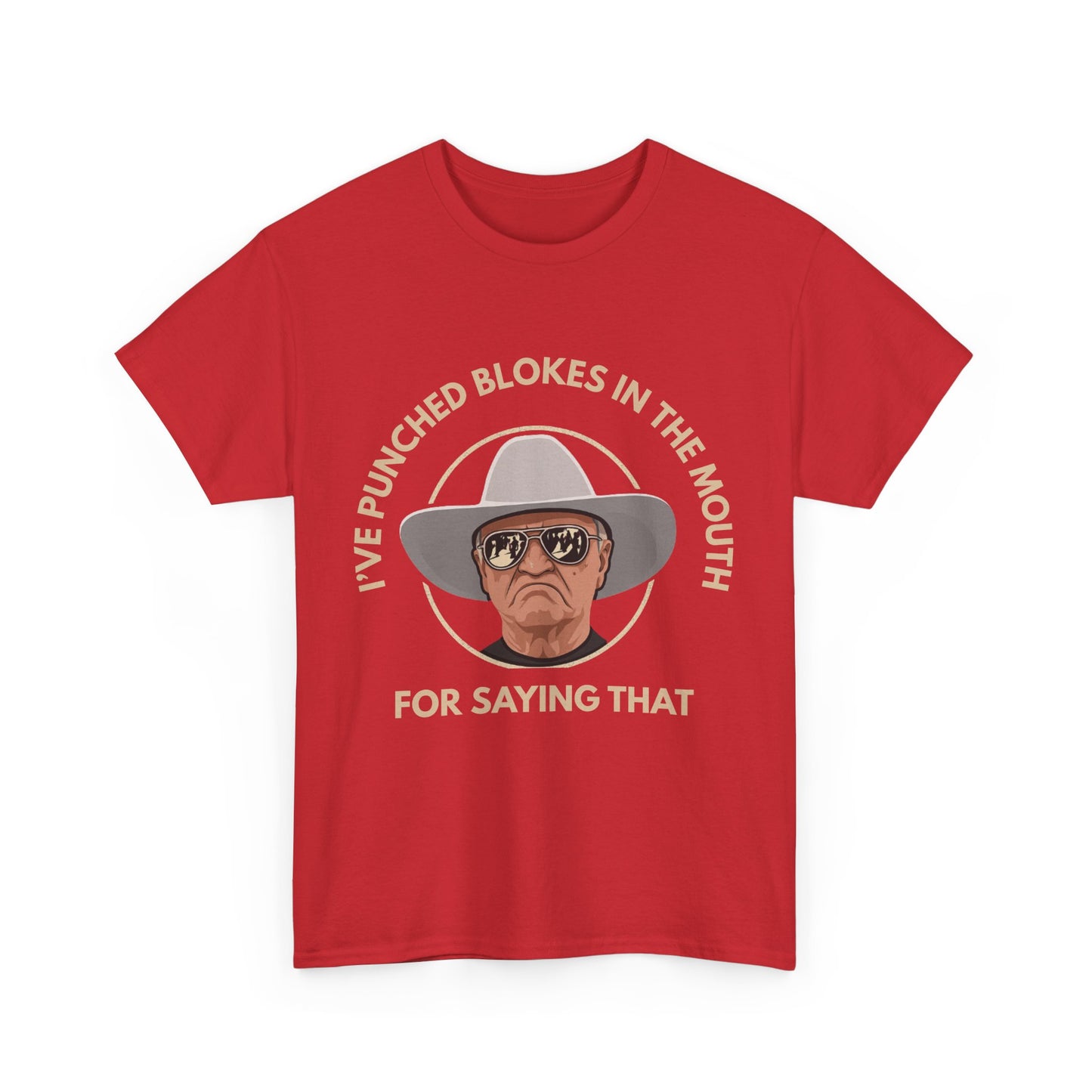 Novelty t-shirt with bold Bob Katter slogan for casual wear