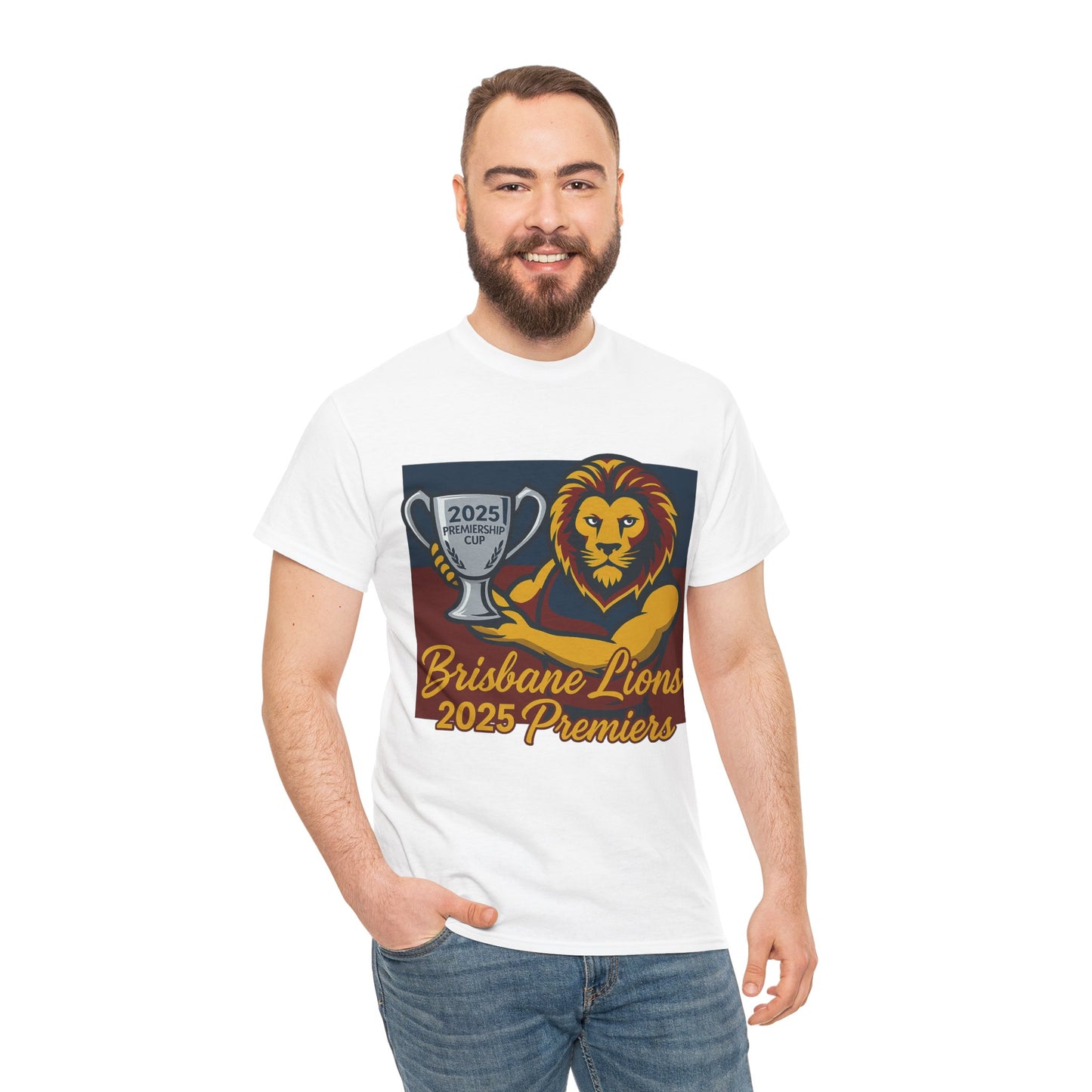 Brisbane Lions victory t-shirt 2025, wearable at grand final celebrations and fan events