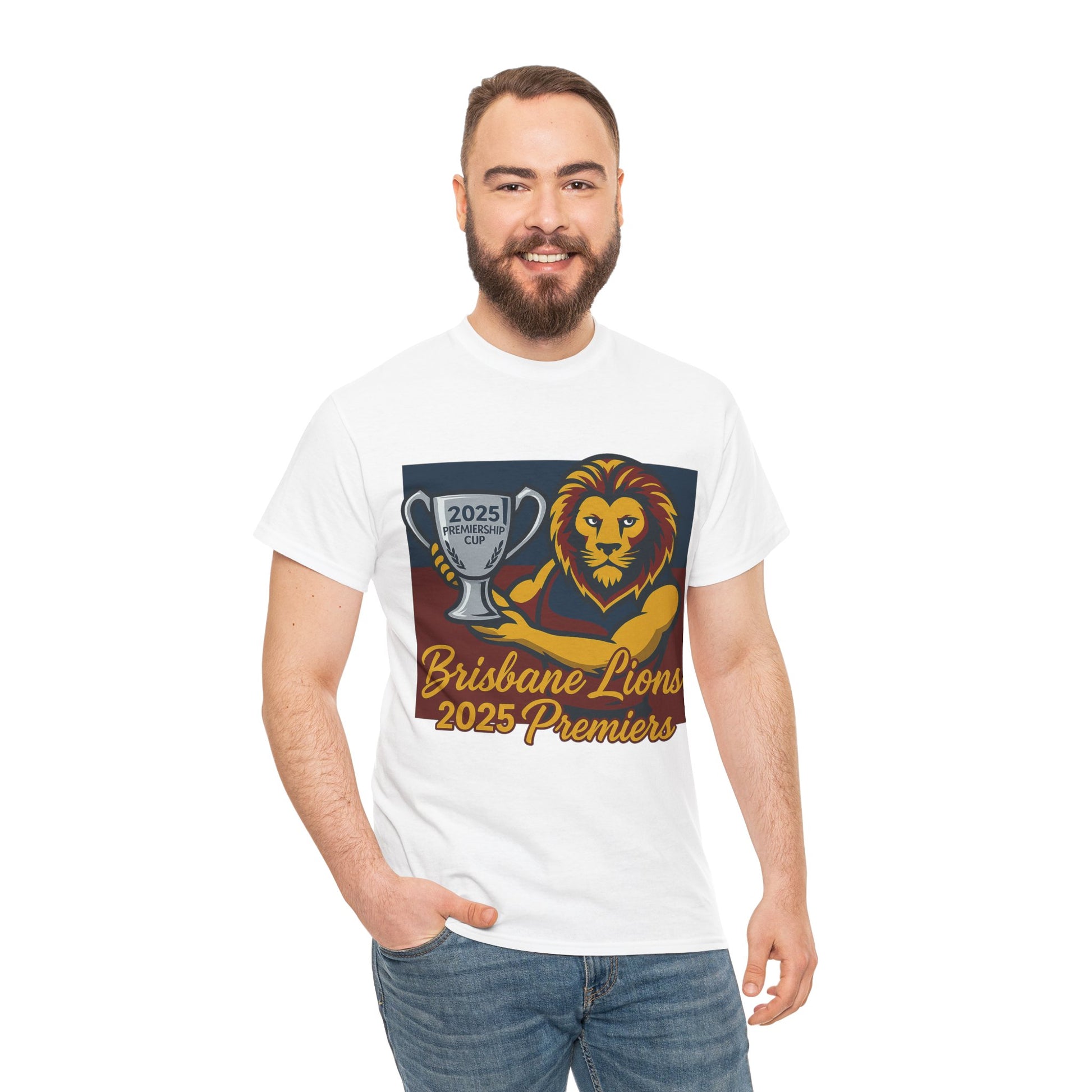 Brisbane Lions victory t-shirt 2025, wearable at grand final celebrations and fan events