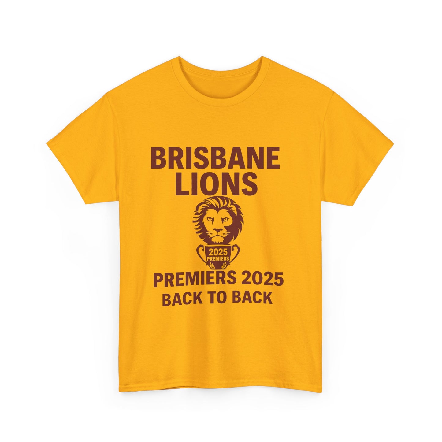 Brisbane Lions Premiership 2025 t-shirt celebrating back-to-back glory