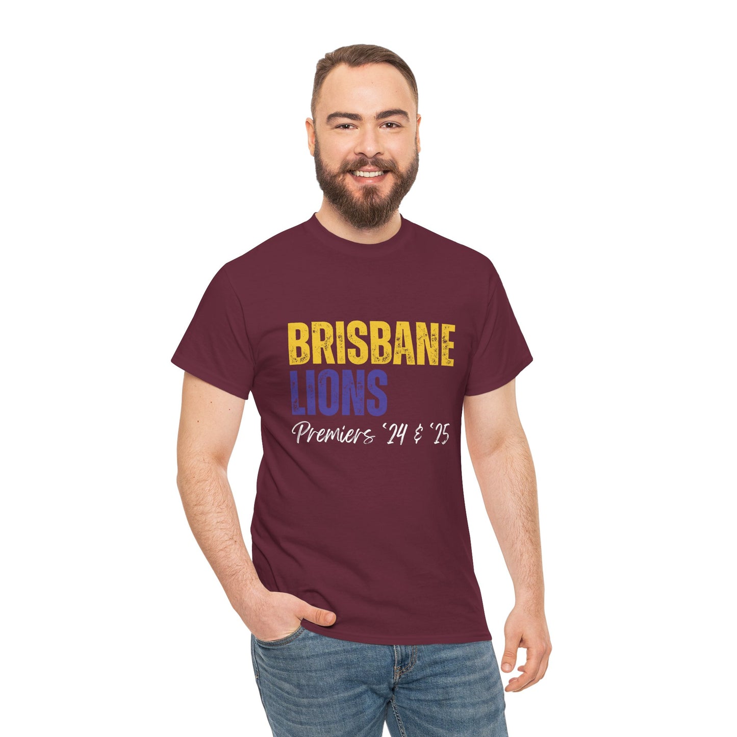 Men’s Brisbane Lions ’24 & ’25 Premiership tee – AFL supporter merchandise