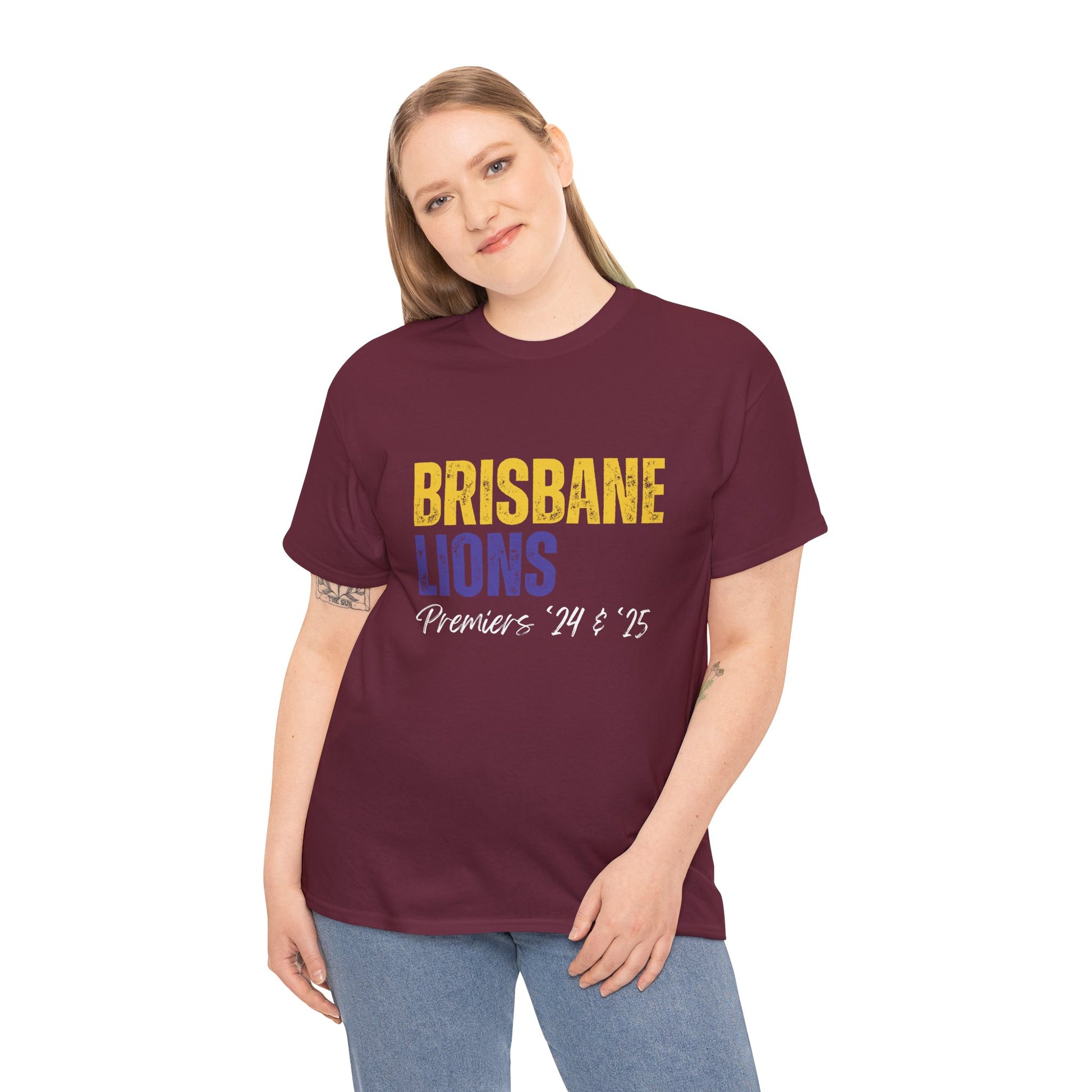 Women’s Brisbane Lions AFL back-to-back premiers shirt – birthday gift idea