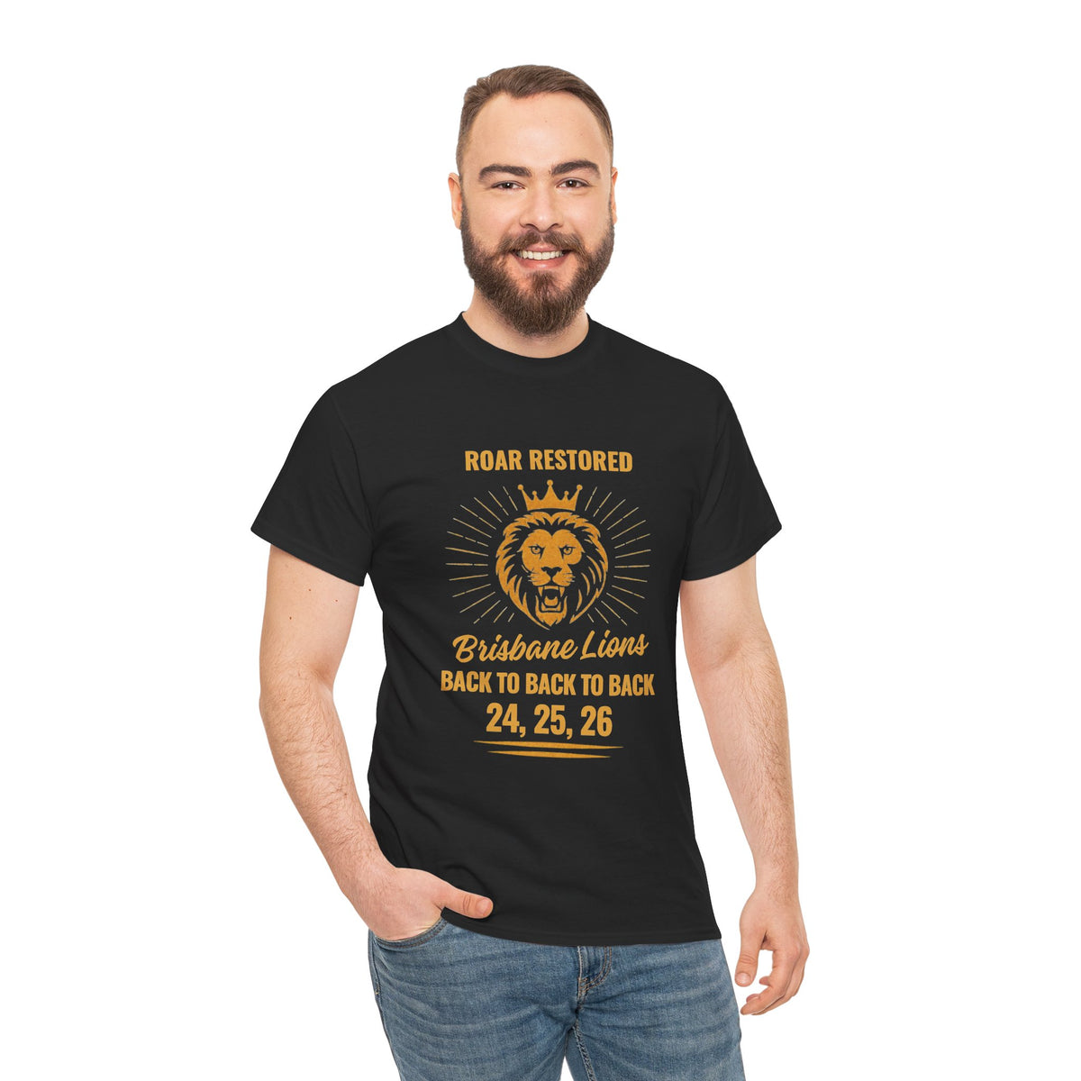Brisbane Lions three-peat premiership T-shirt for AFL fans