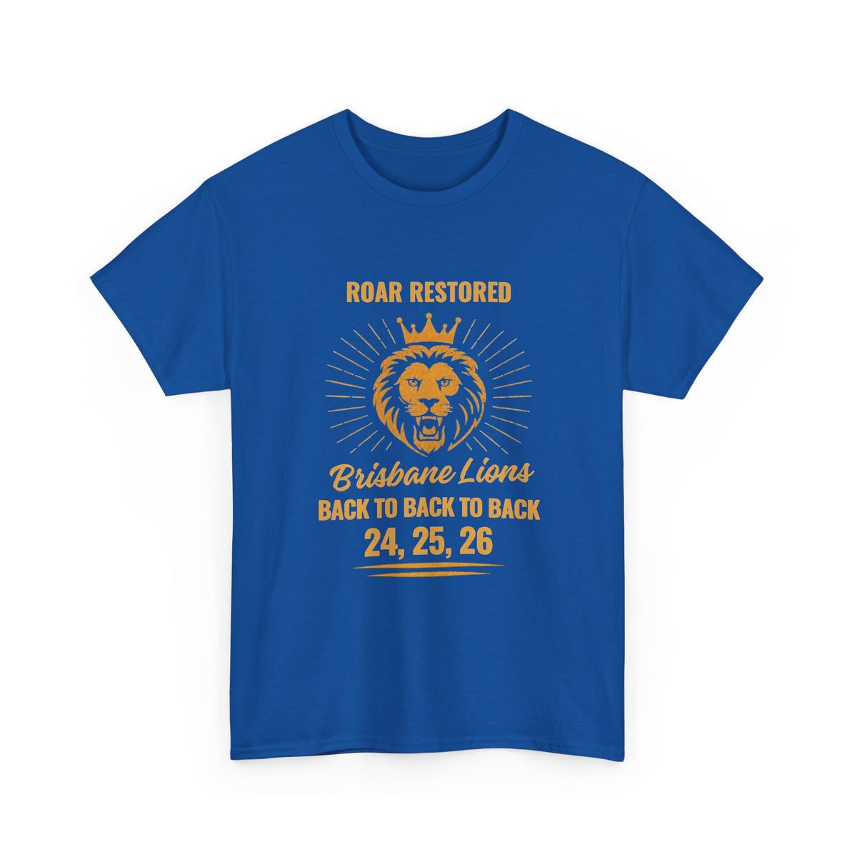 Brisbane Lions Roar Restored three-peat AFL fan shirt
