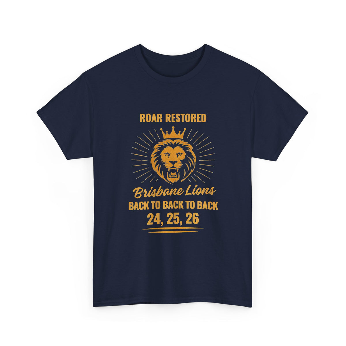 Brisbane Lions back-to-back-to-back 2024 2025 2026 T-shirt