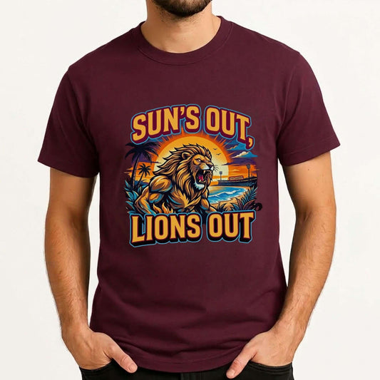 Brisbane Lions Sun’s Out Lions Out retro T-shirt