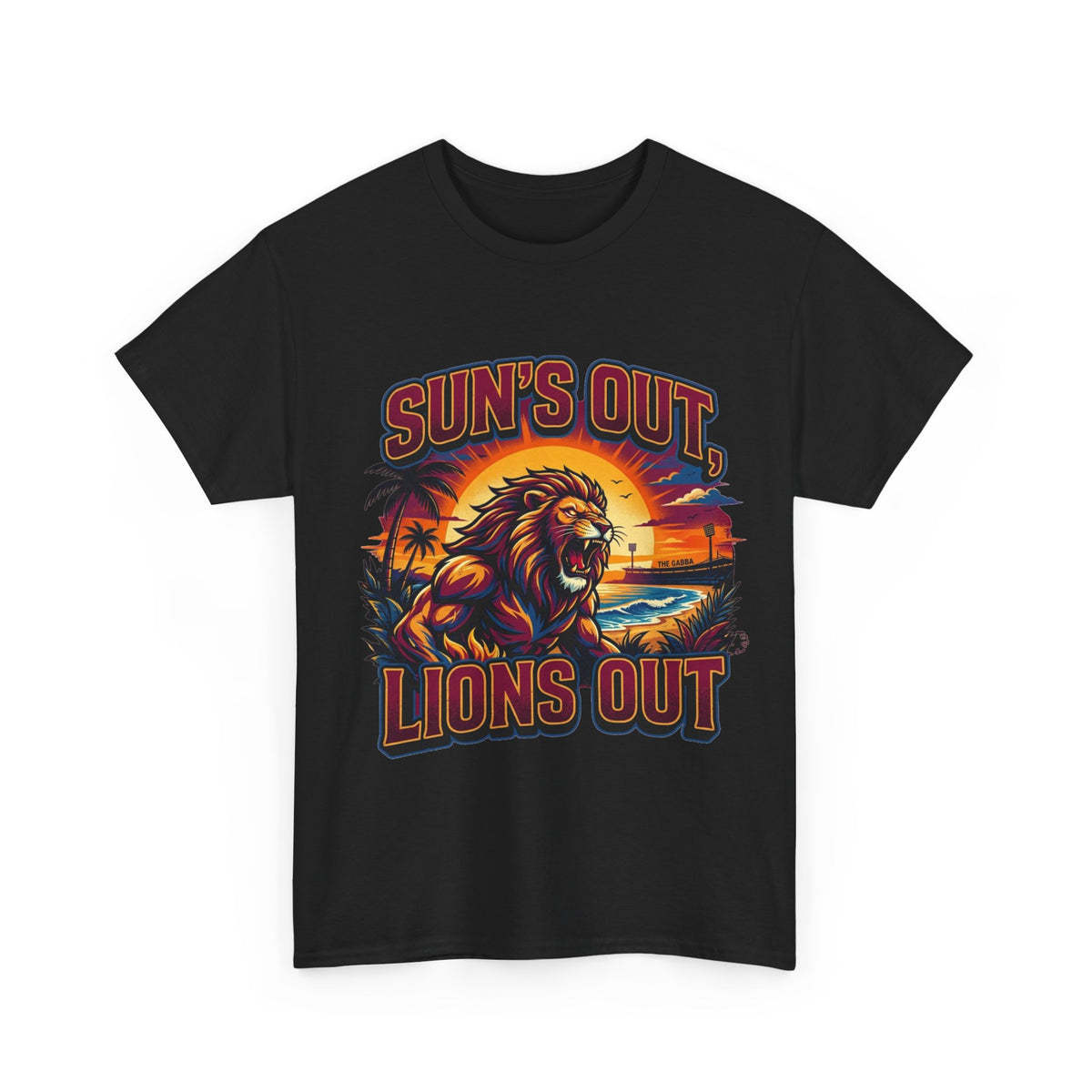 Brisbane Lions “Sun’s Out, Lions Out” Retro T-Shirt