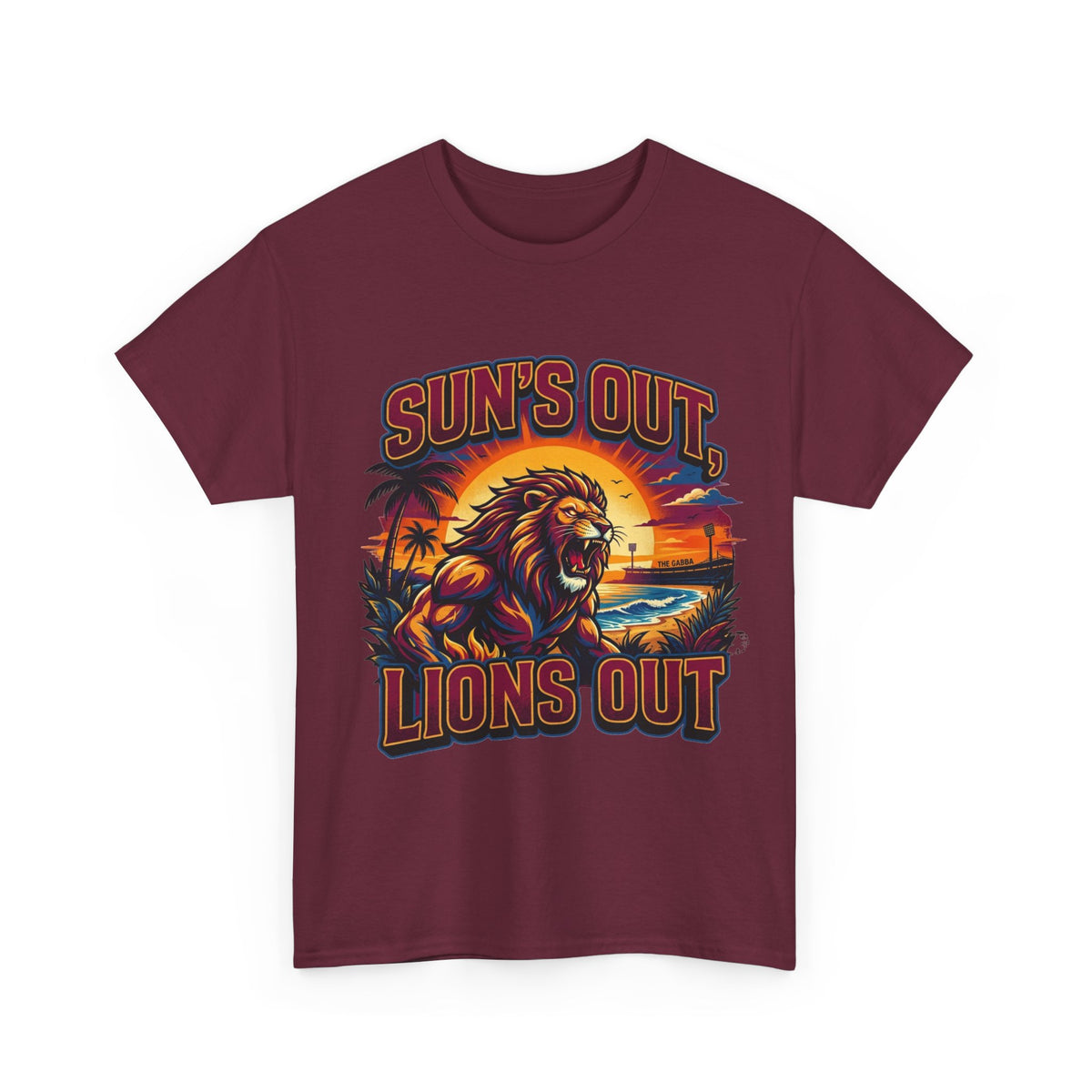 Brisbane Lions “Sun’s Out, Lions Out” Retro T-Shirt