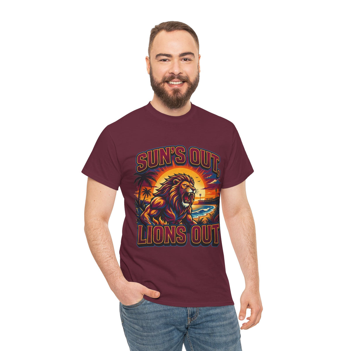 Brisbane Lions “Sun’s Out, Lions Out” Retro T-Shirt