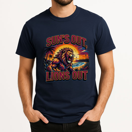 Brisbane Lions “Sun’s Out, Lions Out” Retro T-Shirt
