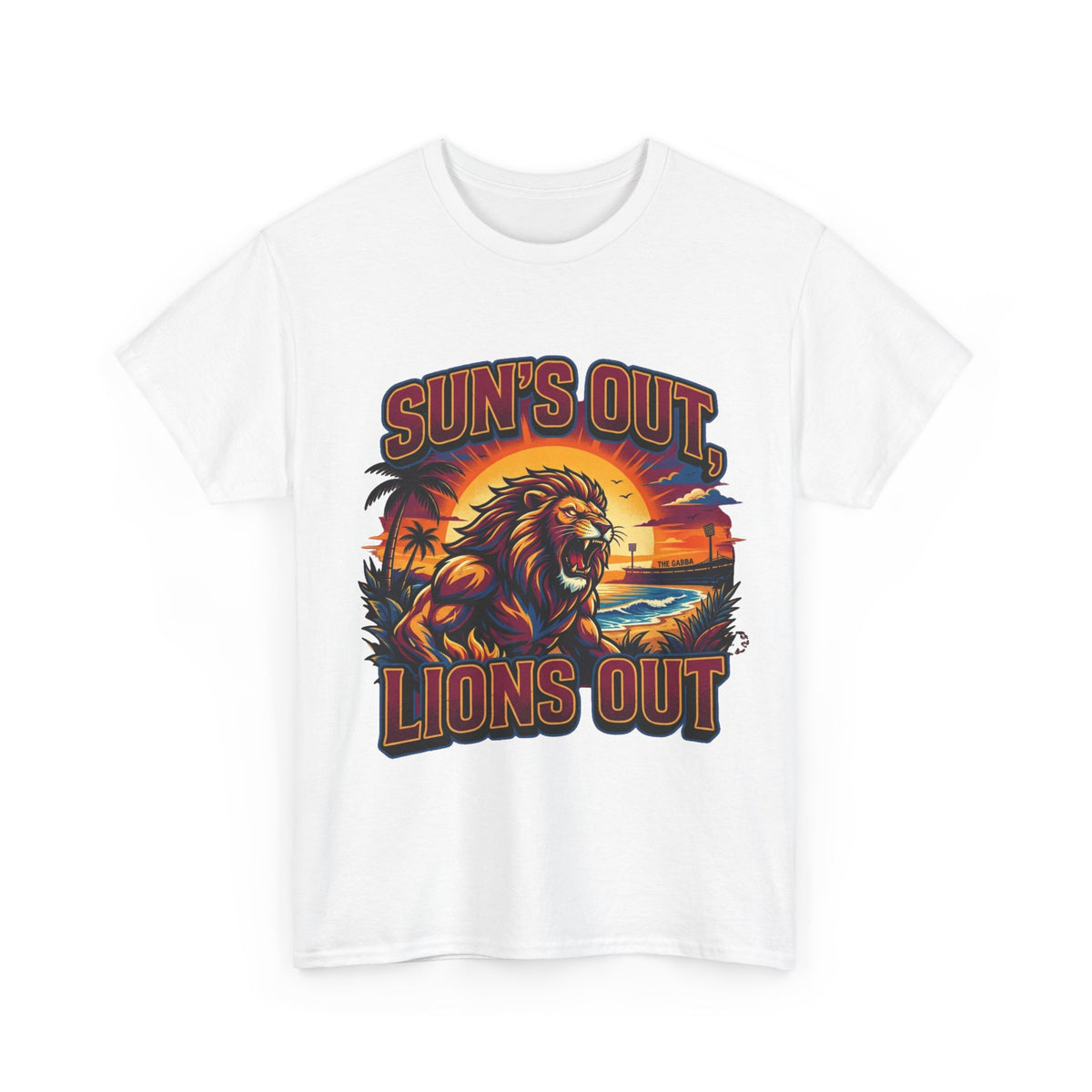 Brisbane Lions “Sun’s Out, Lions Out” Retro T-Shirt