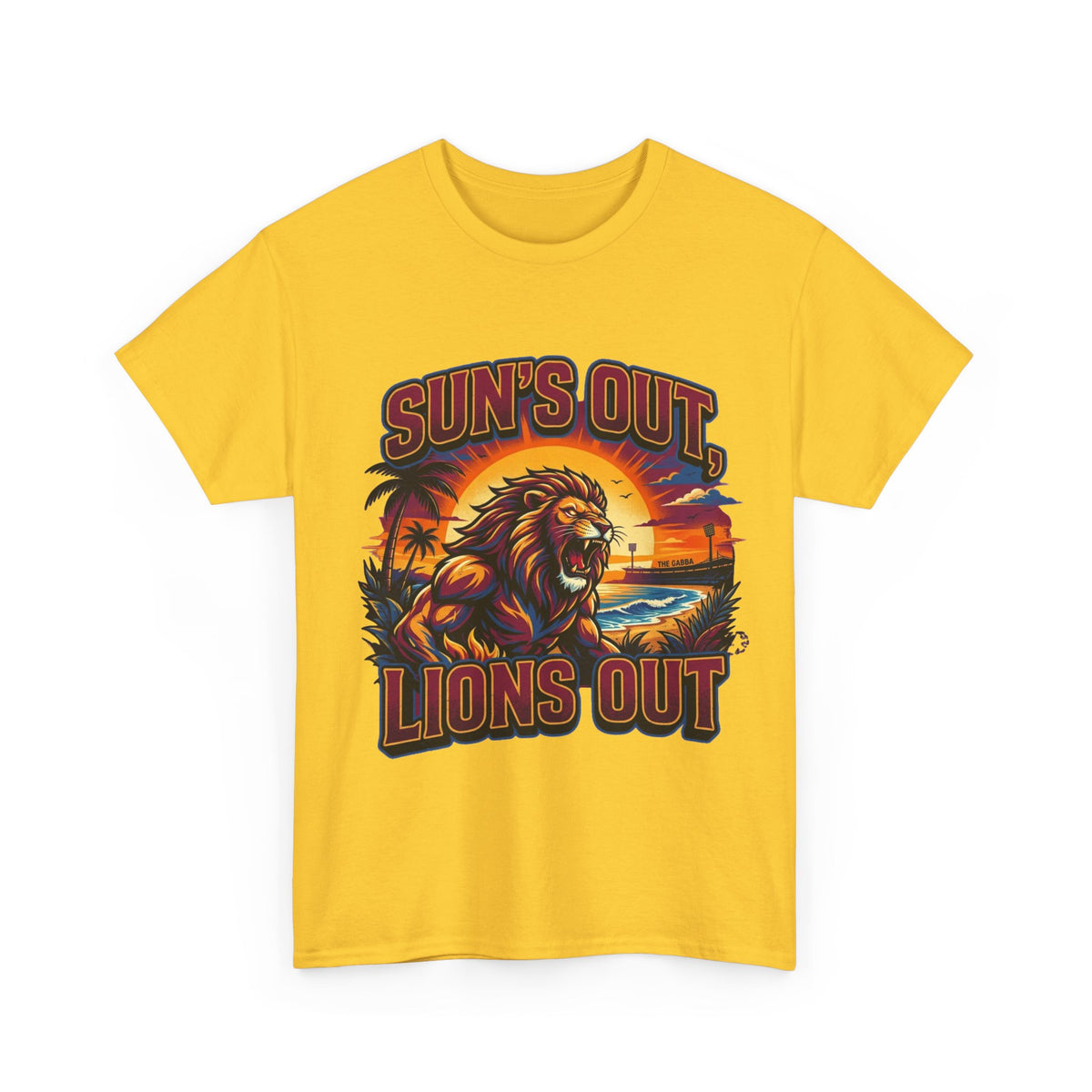Brisbane Lions “Sun’s Out, Lions Out” Retro T-Shirt