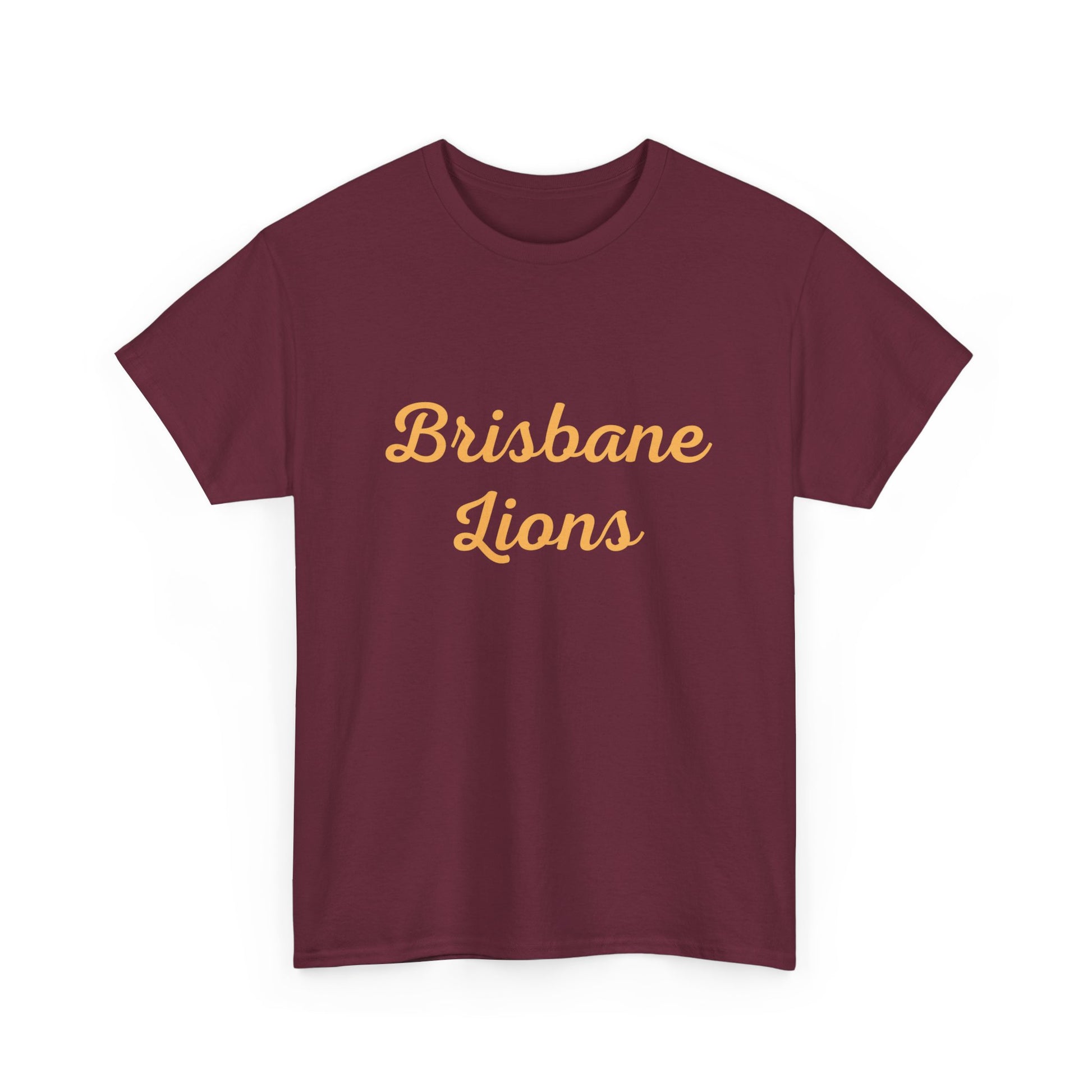 Brisbane Lions AFL supporter t-shirt in maroon and gold