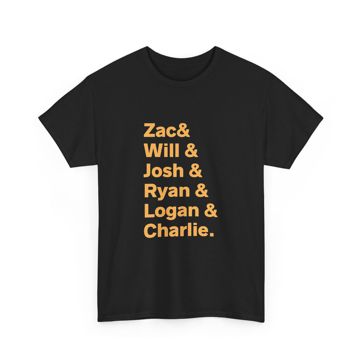 Brisbane Lions champions 2026 T-shirt with Zac, Will, Josh, Ryan, Logan and Charlie
