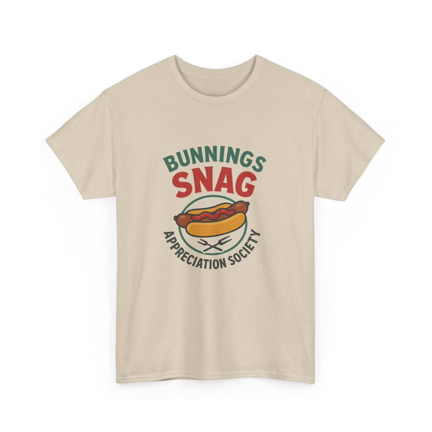 Funny Aussie BBQ tee celebrating Bunnings snags in bread