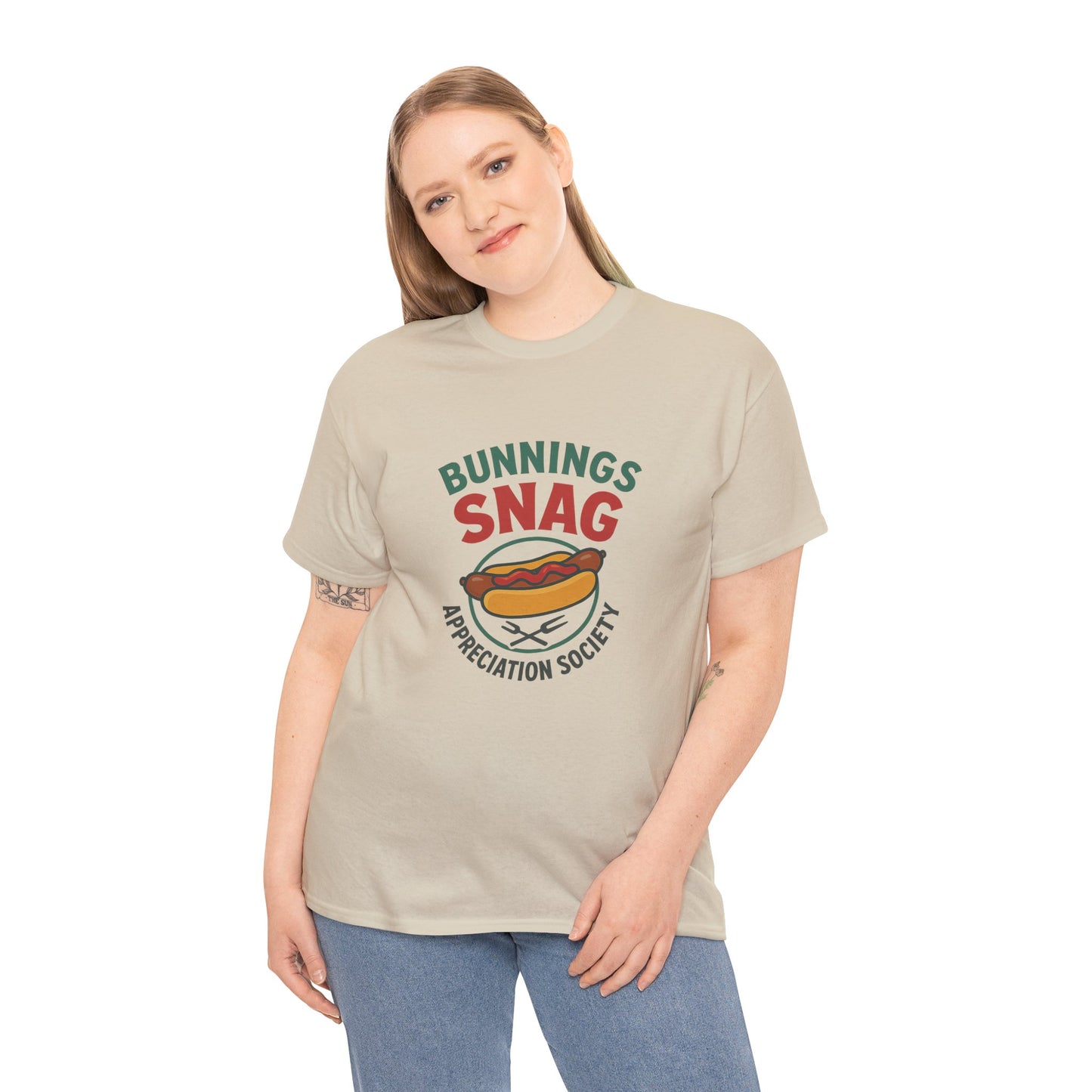 Casual unisex Bunnings sausage club slogan shirt