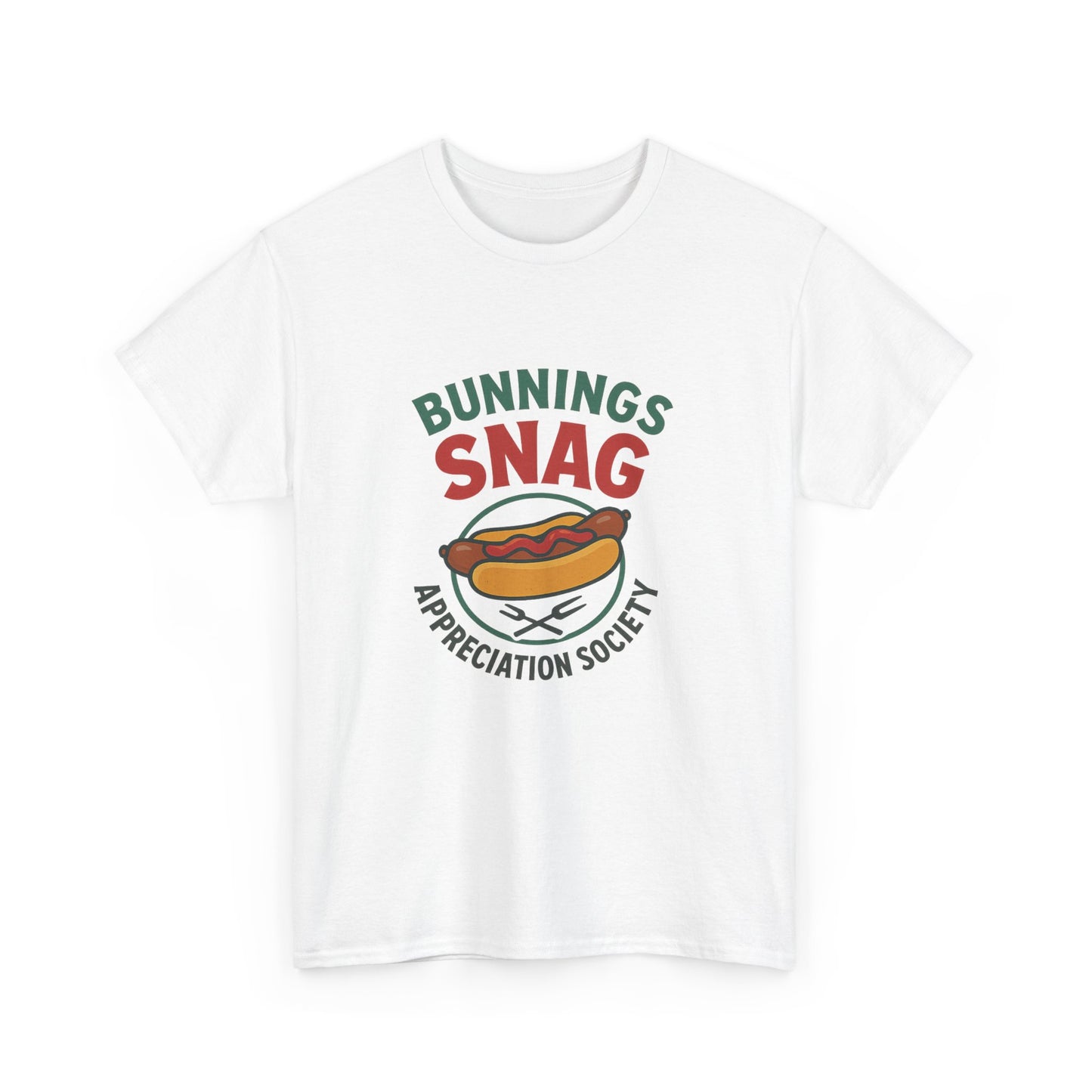 T-shirt with “Bunnings Sausage Appreciation Society” slogan