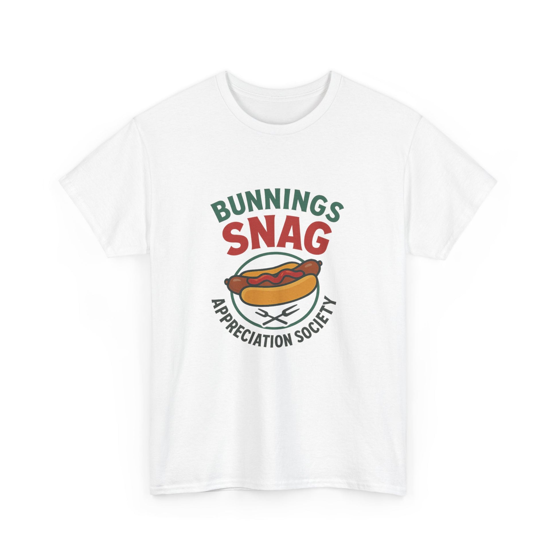 T-shirt with “Bunnings Sausage Appreciation Society” slogan