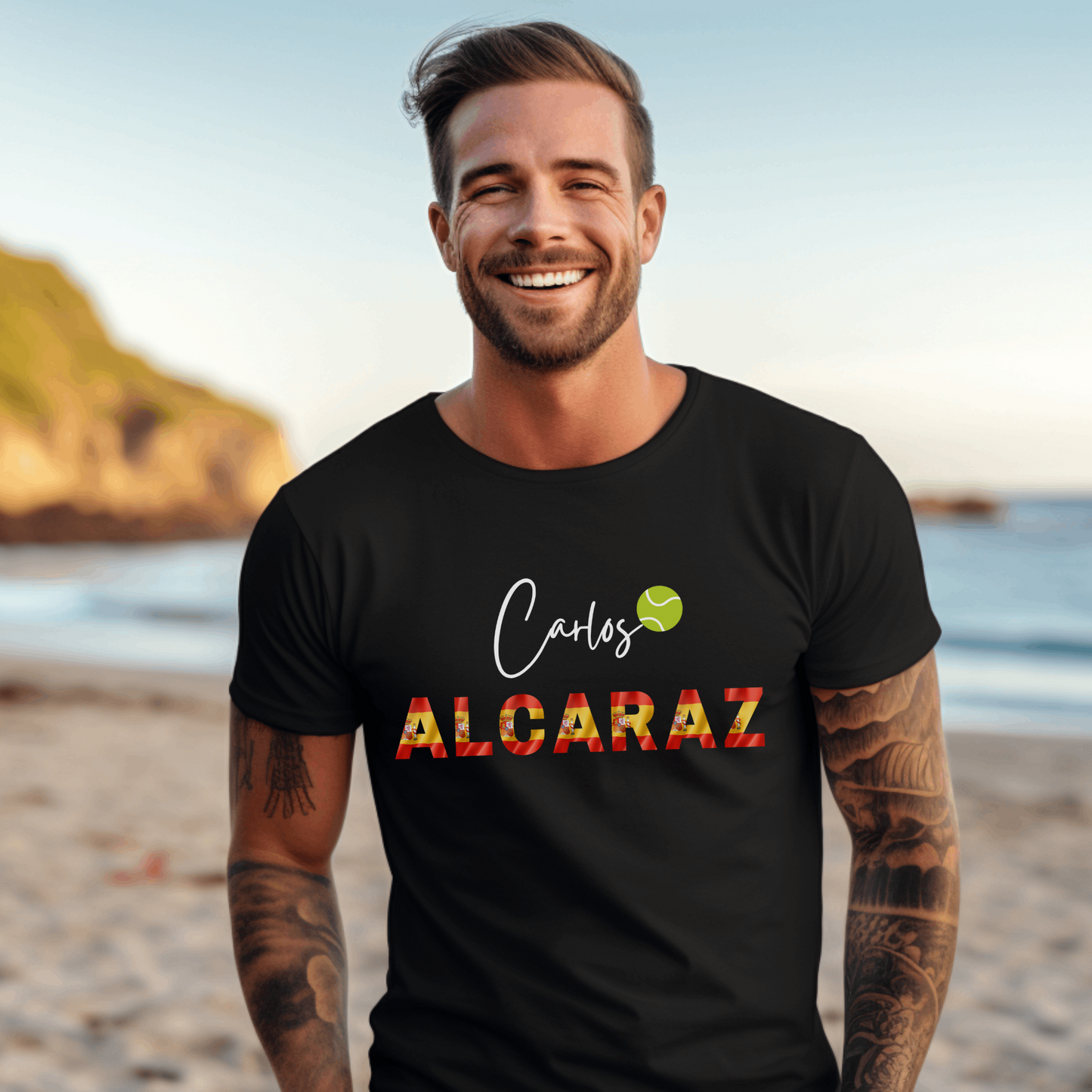 Carlos Alcaraz 2025 Roland Garros champion t-shirt for Spanish tennis fans