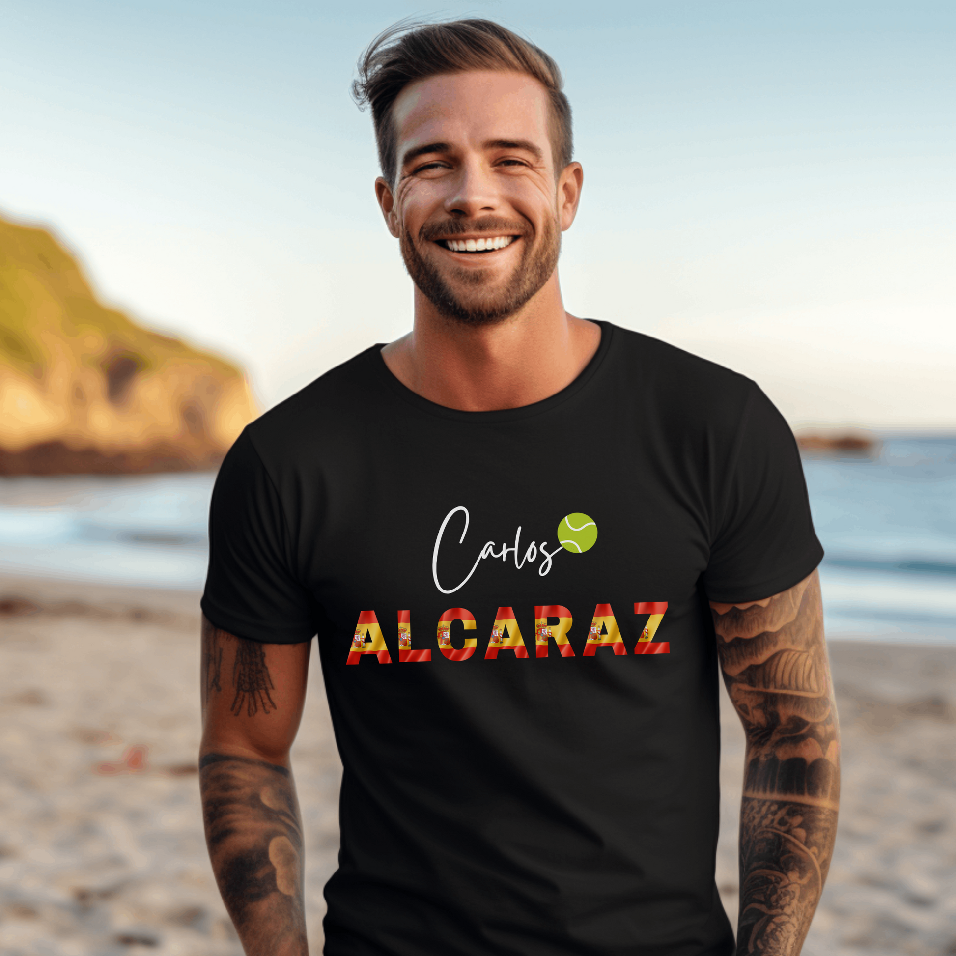 Carlos Alcaraz 2025 Roland Garros champion t-shirt for Spanish tennis fans