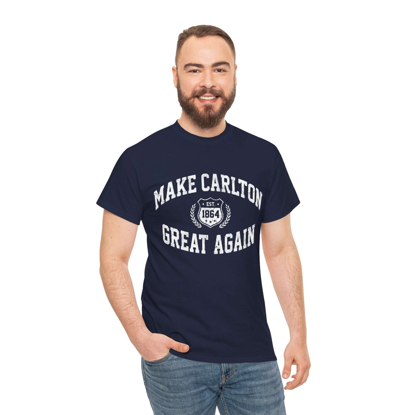 “Make Carlton Great Again” Carlton Blues supporter shirt with witty design