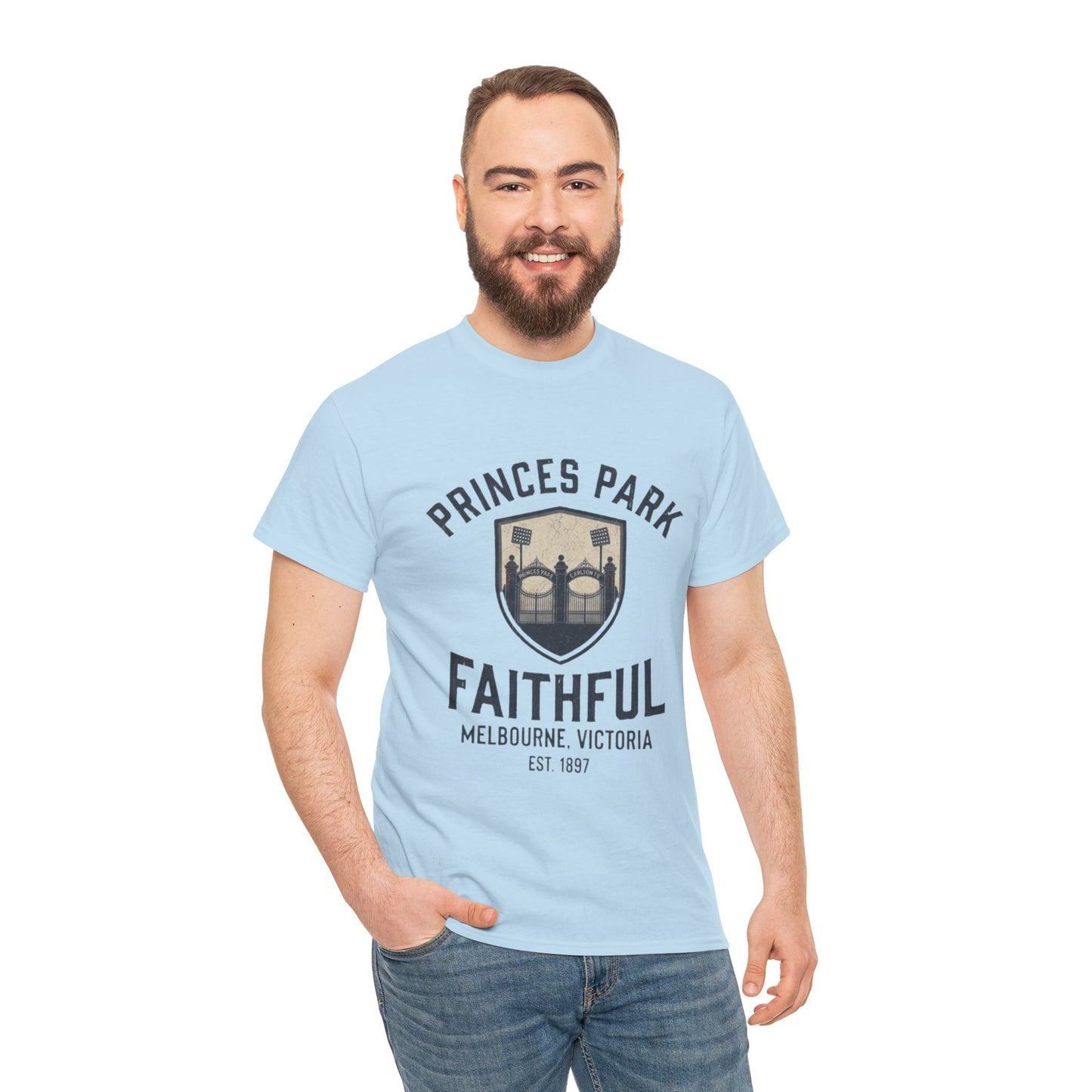 Retro Carlton Football Supporter Tee | Princes Park Faithful T-Shirt