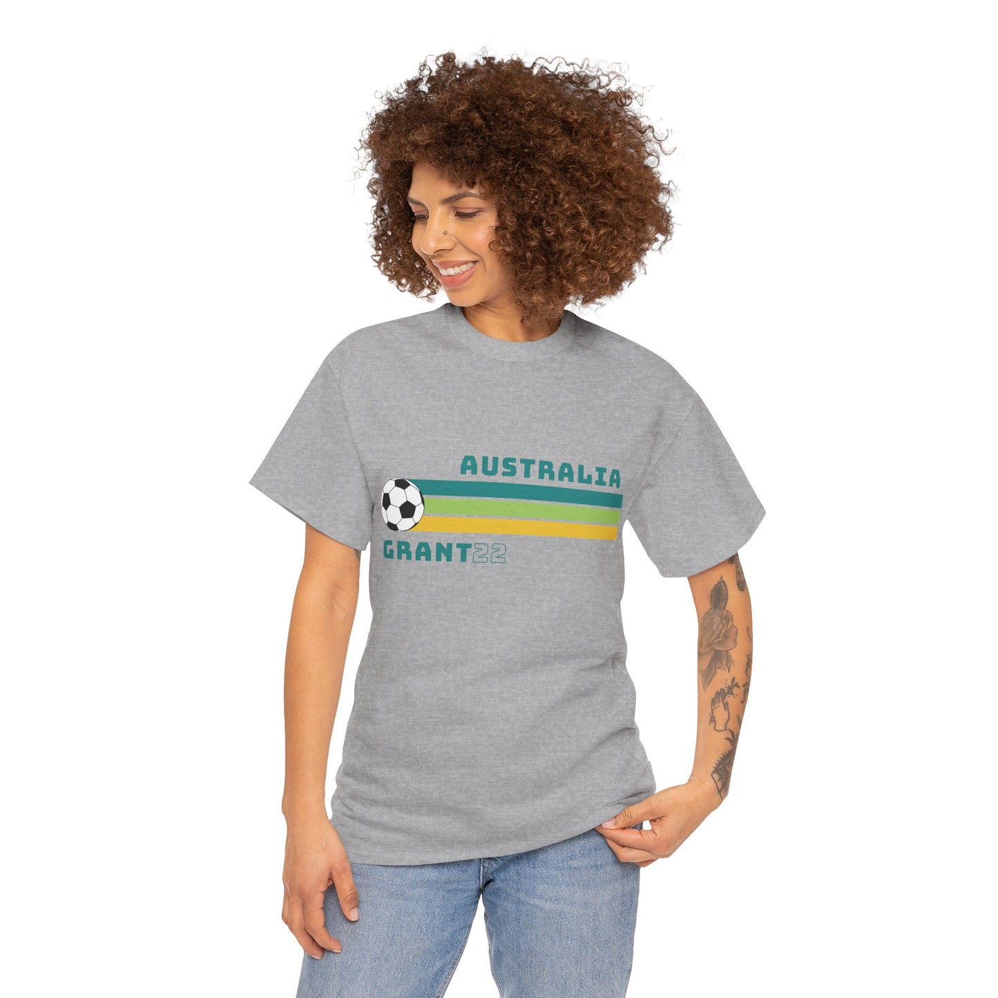 Matildas retro supporter shirt — Grant 22 jersey design for World Cup pride