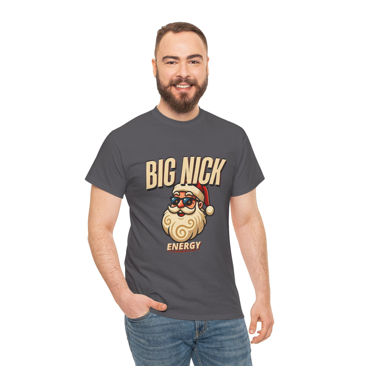 Big Nick Energy Santa T-Shirt | Funny Christmas Tee