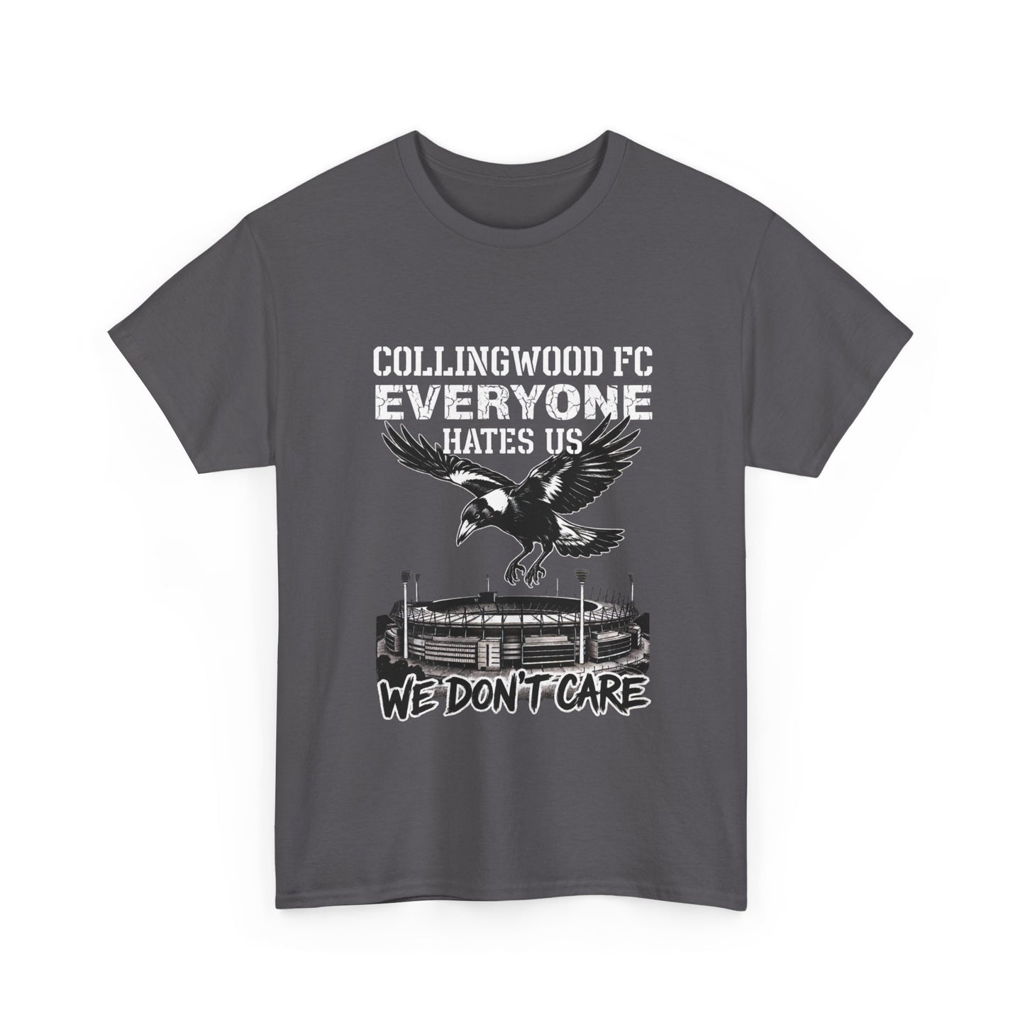 Collingwood Magpies "Everyone Hates Us, We Don't Care" MCG Swoop Tee