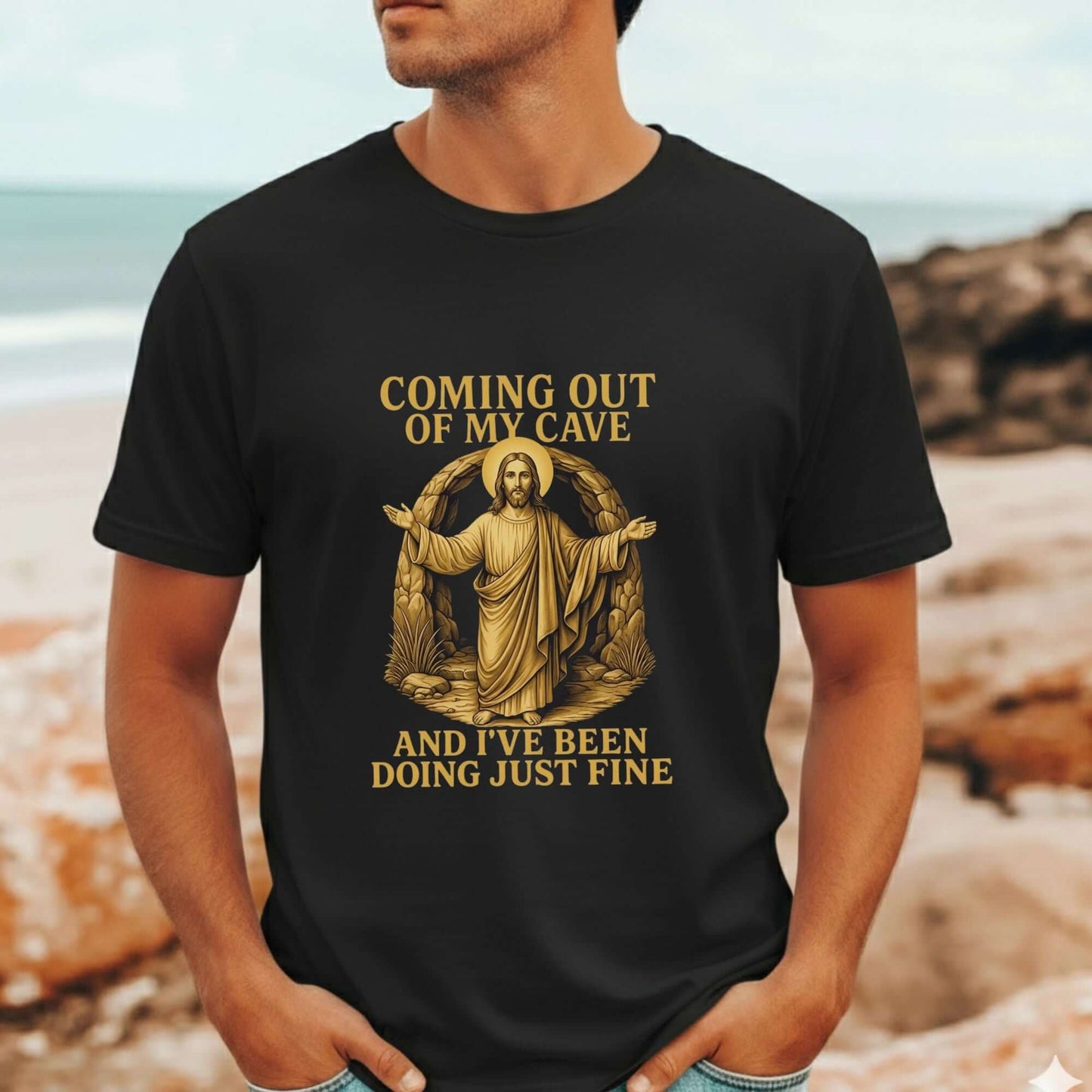 Coming Outta My Cave Easter T-Shirt Funny Mr Brightside Parody