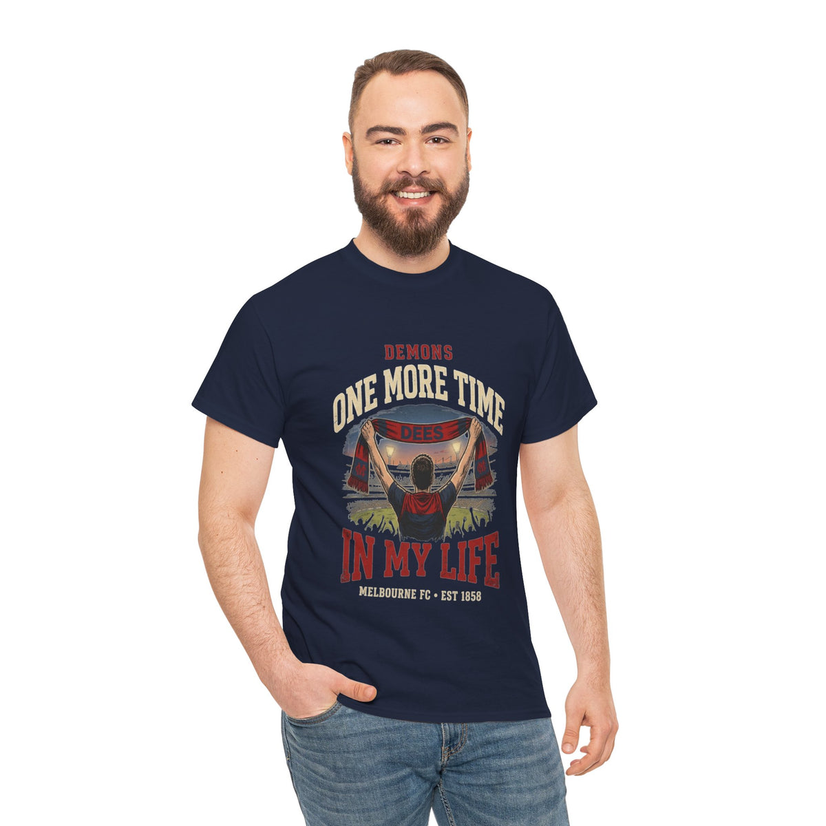 Unique Melbourne Demons supporter T-shirt celebrating the club's premiership history
