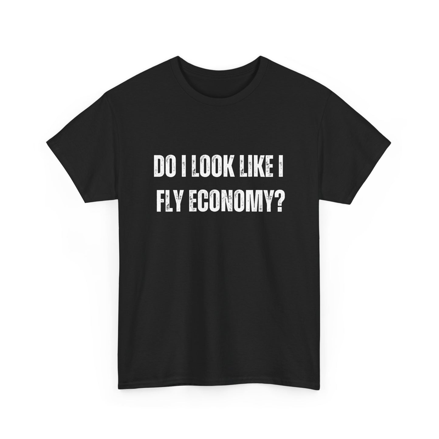 Funny premium travel t-shirt for people who never fly economy