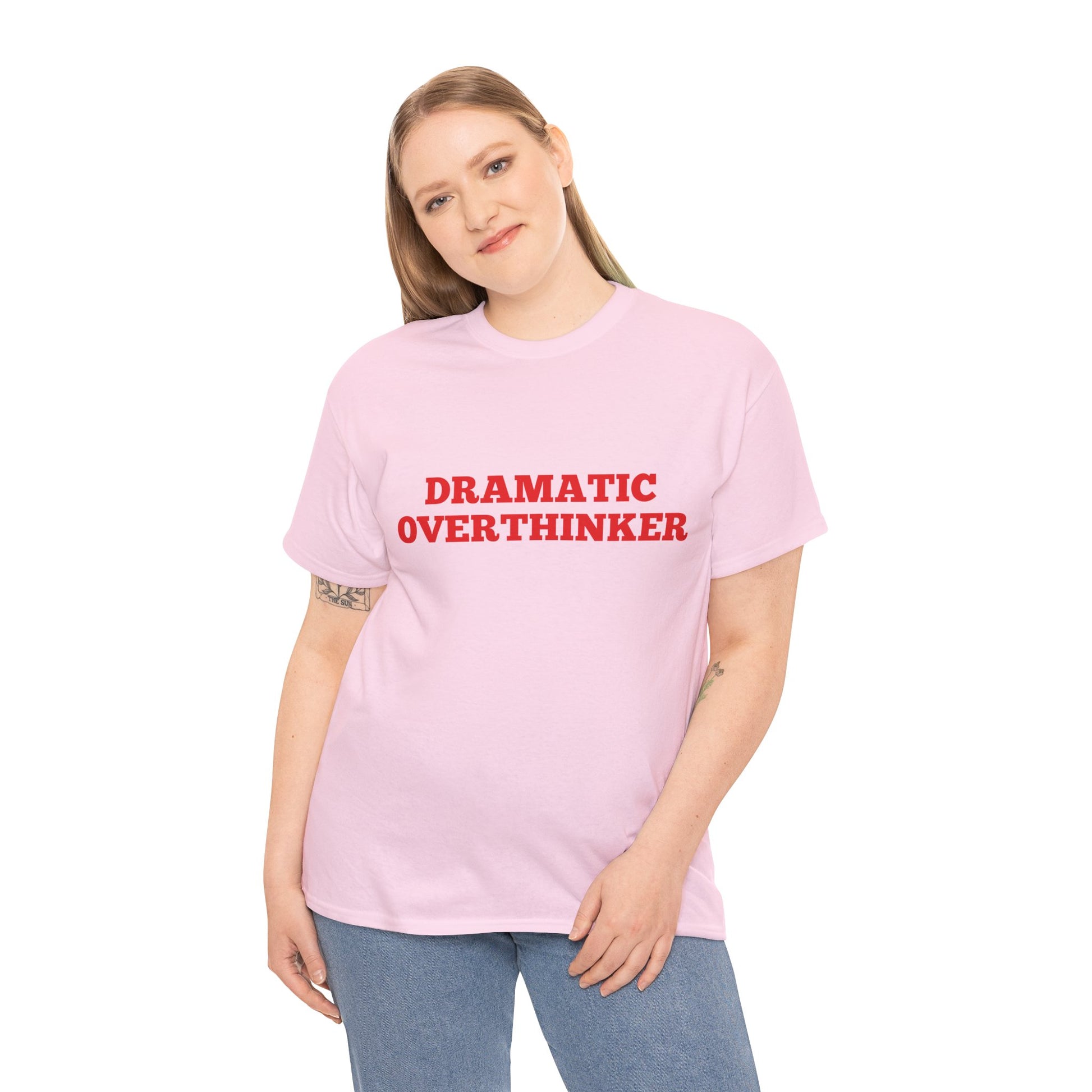Dramatic Overthinker statement t-shirt casual outfit