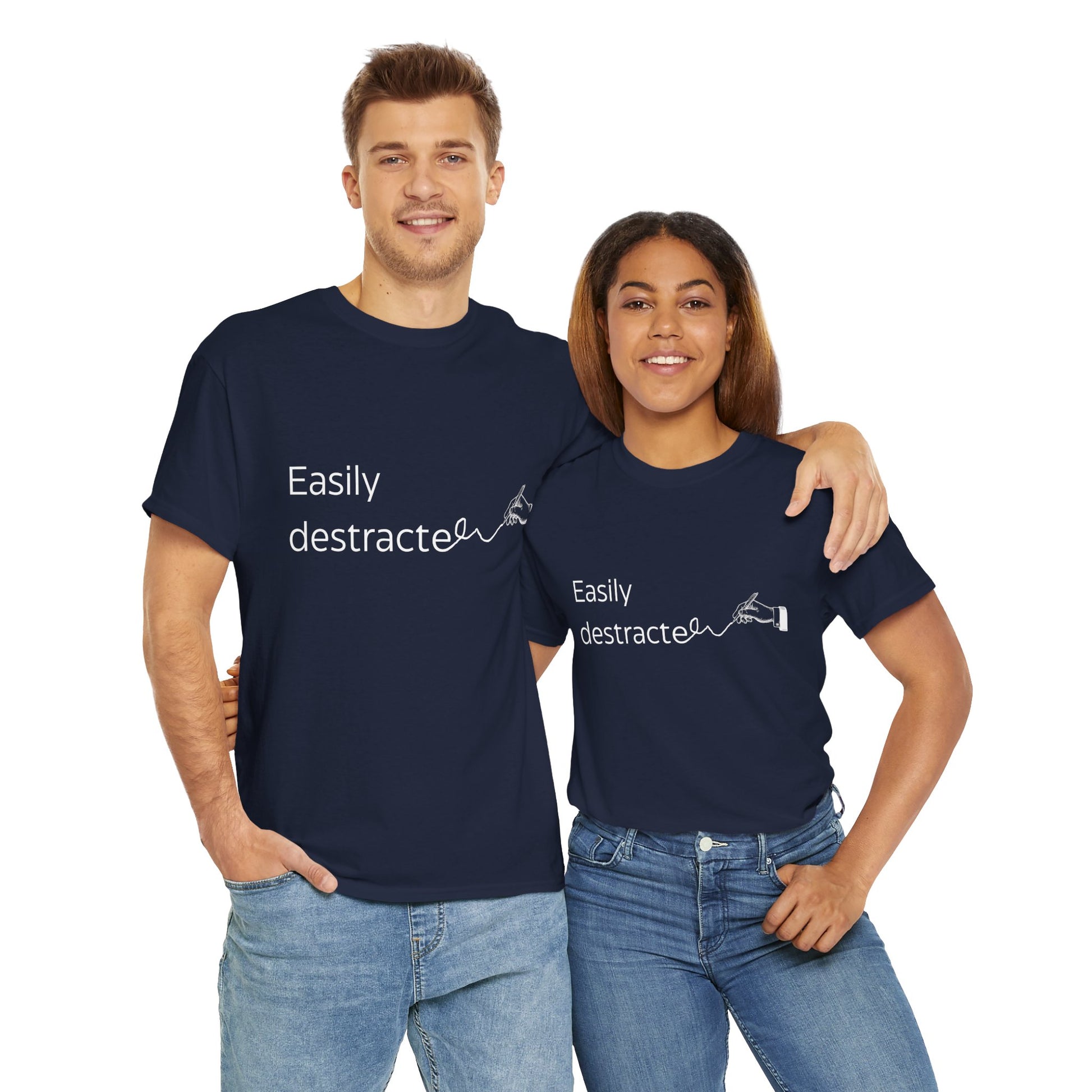Comfortable cotton t-shirt for people with ADHD and short attention spans
