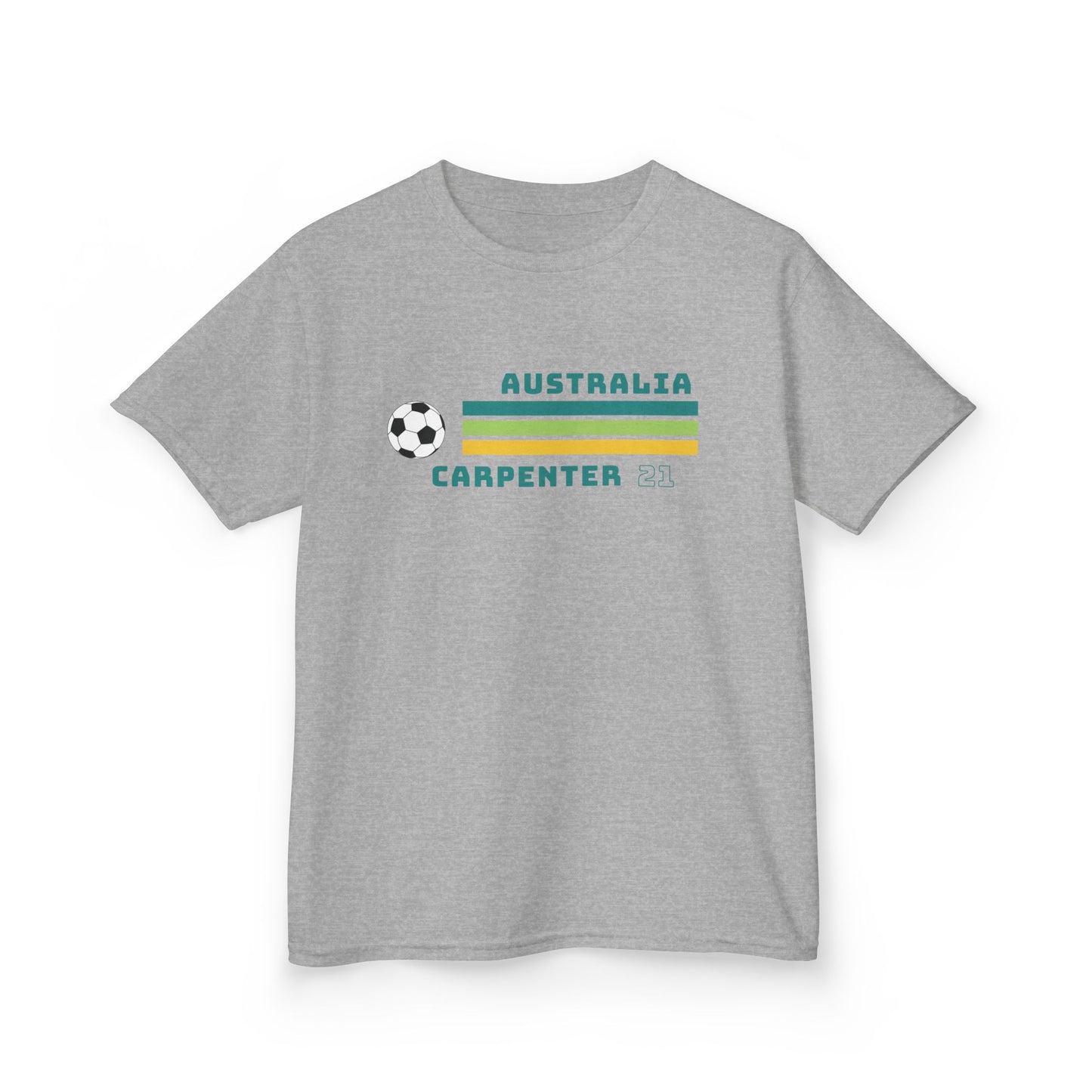 Matildas Ellie Carpenter kids shirt – sporty tee for young soccer fans