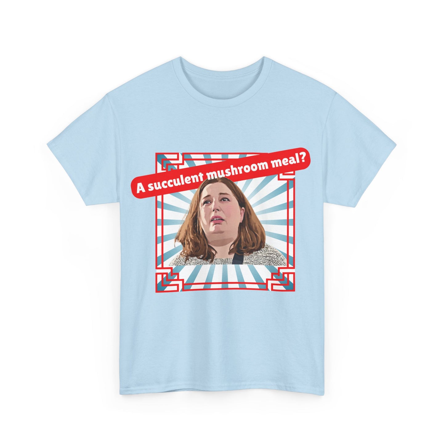 Dark humour tee with Erin Patterson and viral meme reference