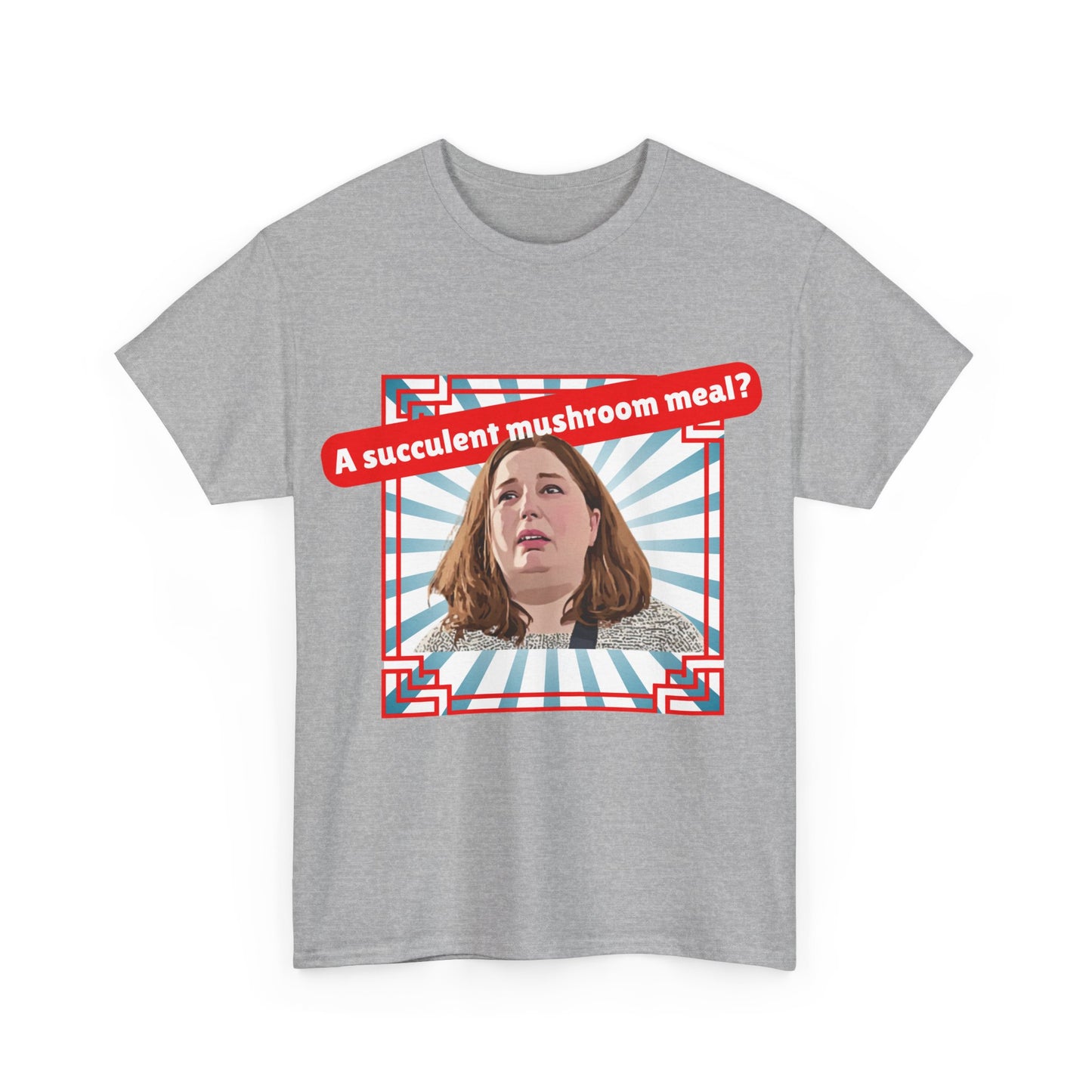 Mushroom Manifest parody shirt mixing true crime and Aussie memes