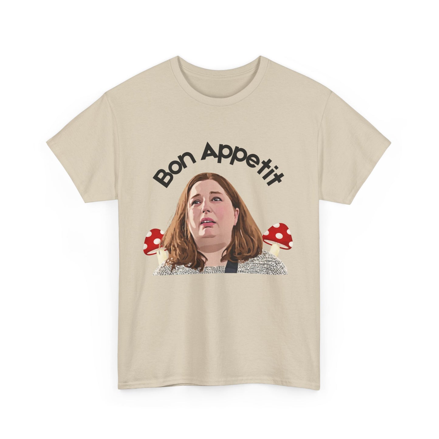 Satirical mushroom tee to wear when streaming crime documentaries