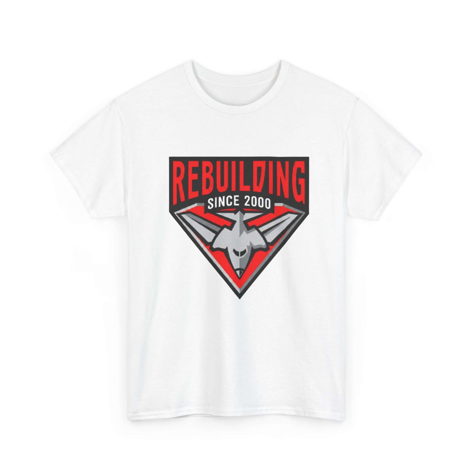 Funny Bombers supporter t-shirt about rebuilding years AFL fan apparel